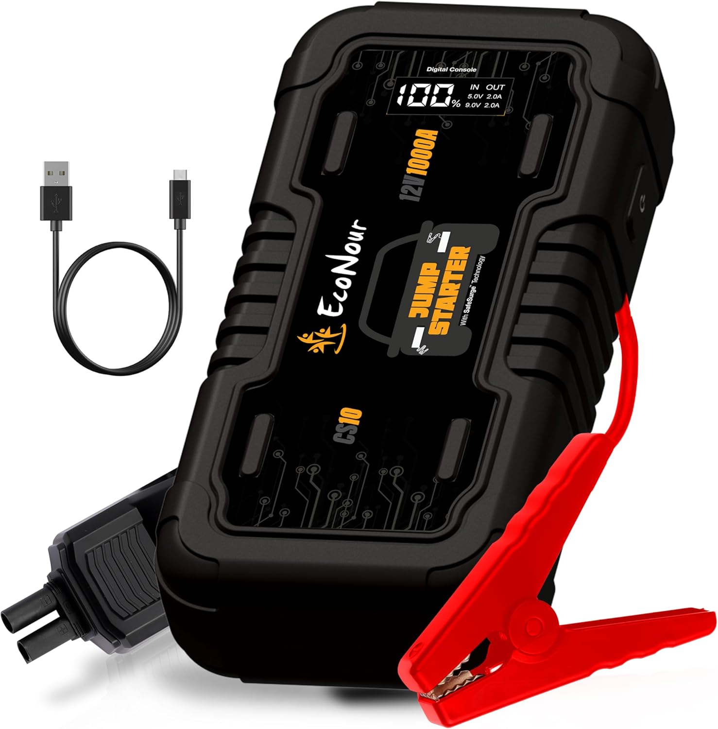 1600A car battery jump starter EcoNour portable booster pack
