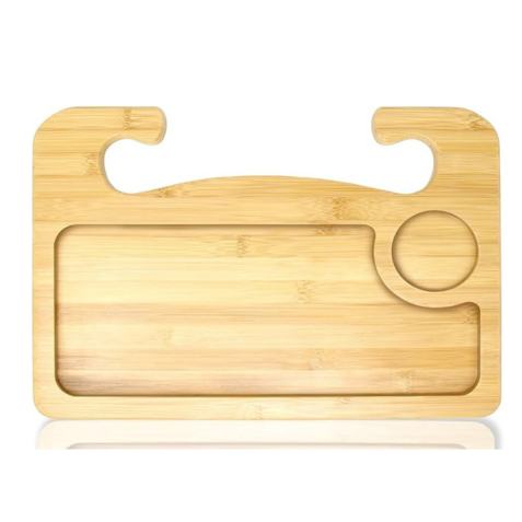 EcoNour 2 in 1 Car Steering Wheel Desk Wooden Laptop and Eating Tray for Car Travel