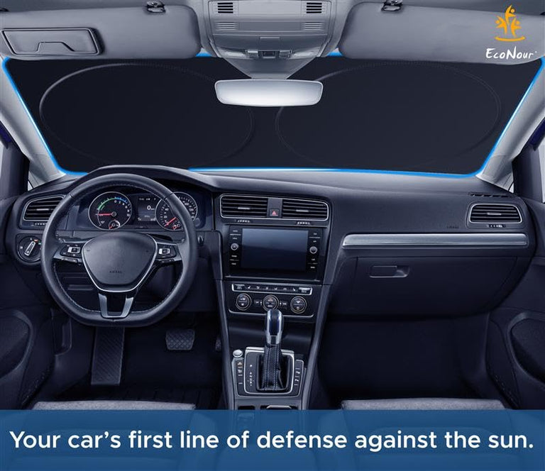 Car Windshield Sun Shade – Protects SUV, Sedan, Coupe & Hatchback from UV Rays