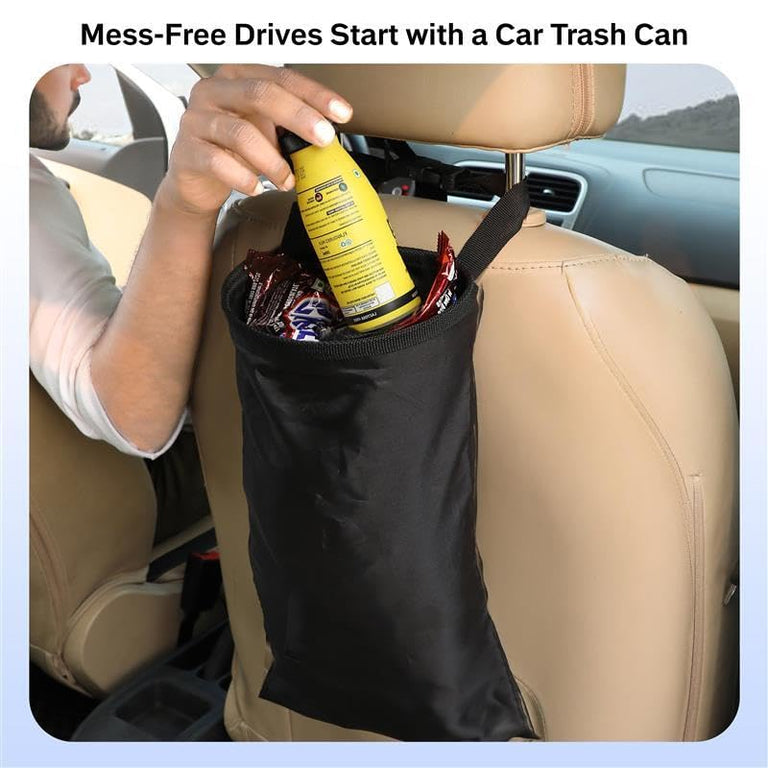 Washable Car Trash Bag with Elastic Opening
