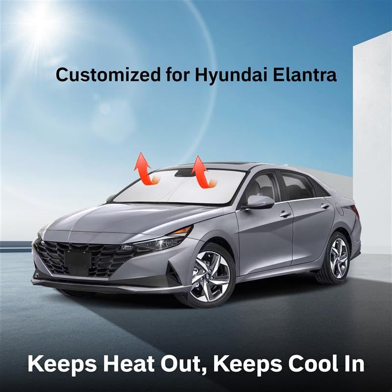 Windshield Sun Shade for Hyundai Elantra Blocks UV Rays
