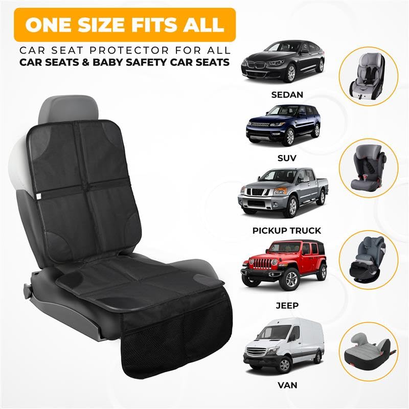 Child Car Seat Protector for Leather and Fabric Car Interiors