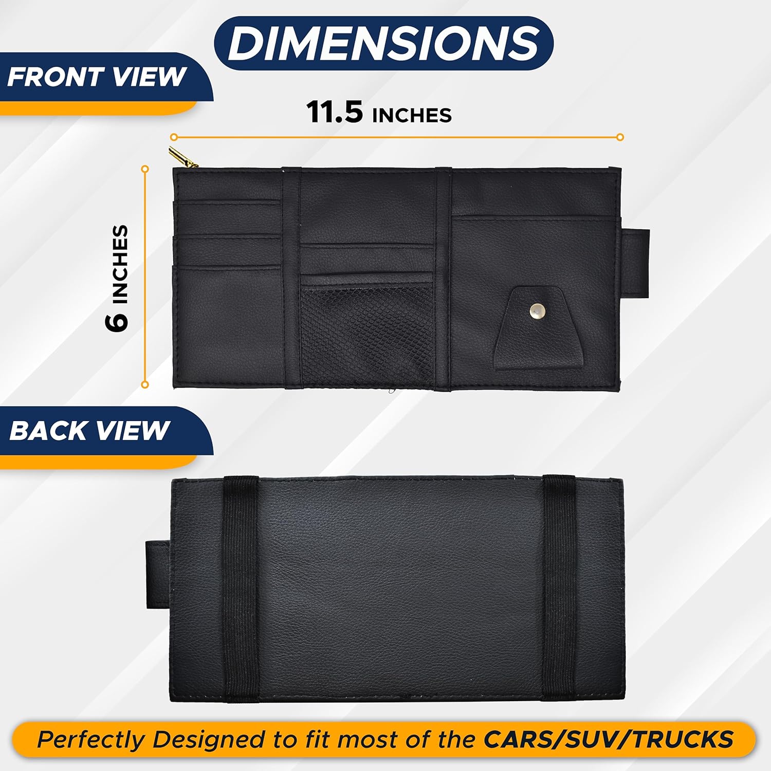 Compact Car Sun Visor Organizer for convenient auto storage