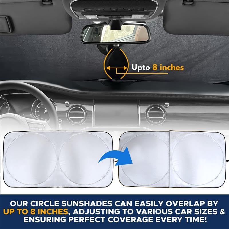 Car Windshield Sun Shade – Medium Size Auto Window UV Protection