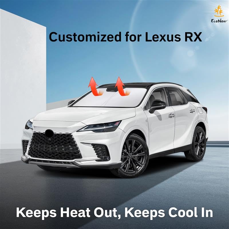 Foldable Lexus RX Windshield Sunshade 2023–2025 for interior protection.