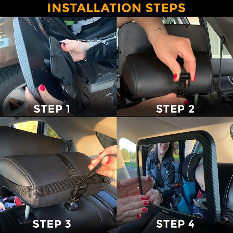 Baby Car Mirror with 360° rotation for easy viewing