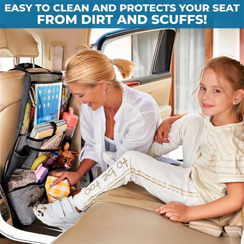 EcoNour 2-Pack Large Back Seat Protector – Durable car seat cover shields from spills and scuffs.
