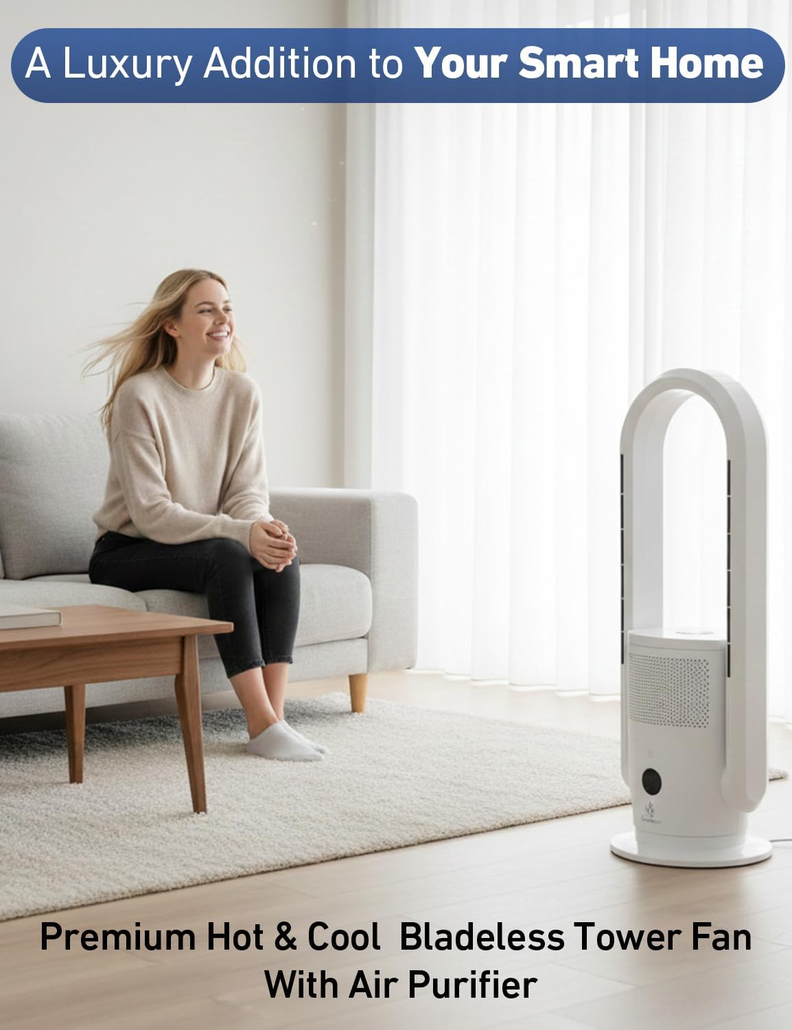 EcoNour Hot & Cool Tower Fan 28"