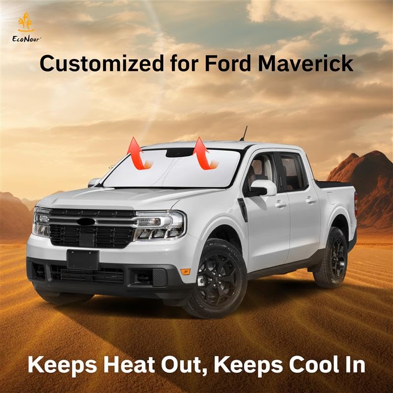 Foldable Ford Maverick Windshield Sunshade for interior protection