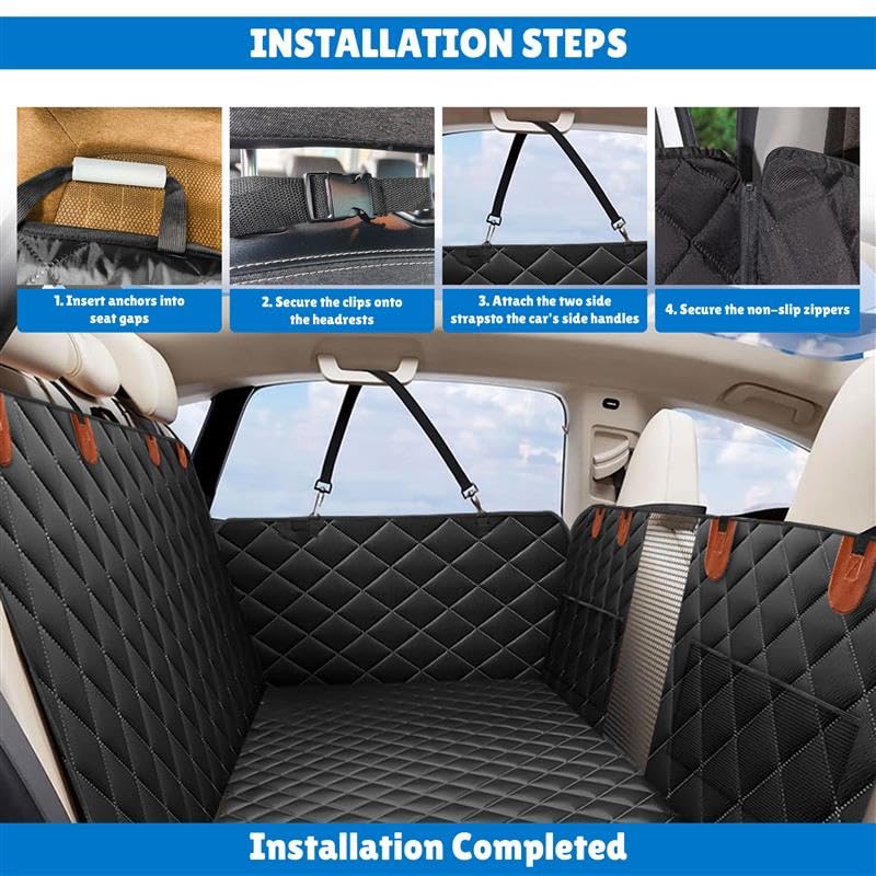 EcoNour Back Seat Extender for Dogs with Hard Bottom Support