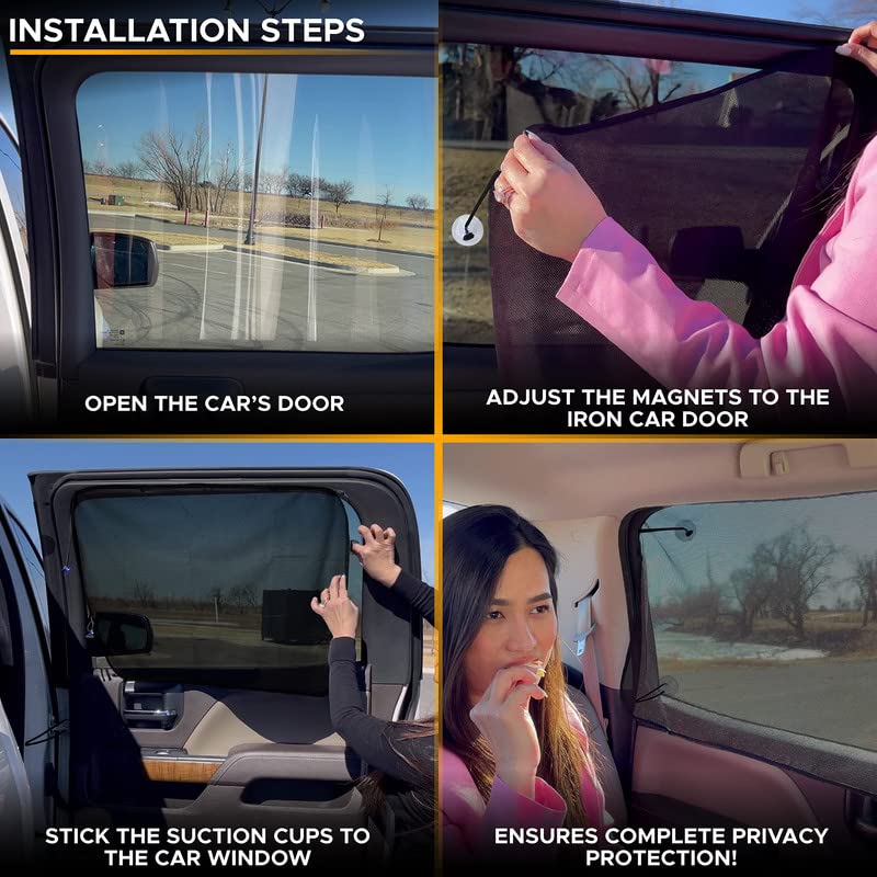 EcoNour Magnetic Car Sun Shade for Baby on side window