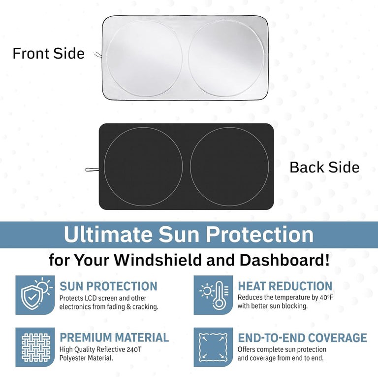 Foldable Windshield Sun Shade for Car – Keeps Interior Cool and Blocks Harmful UV Rays