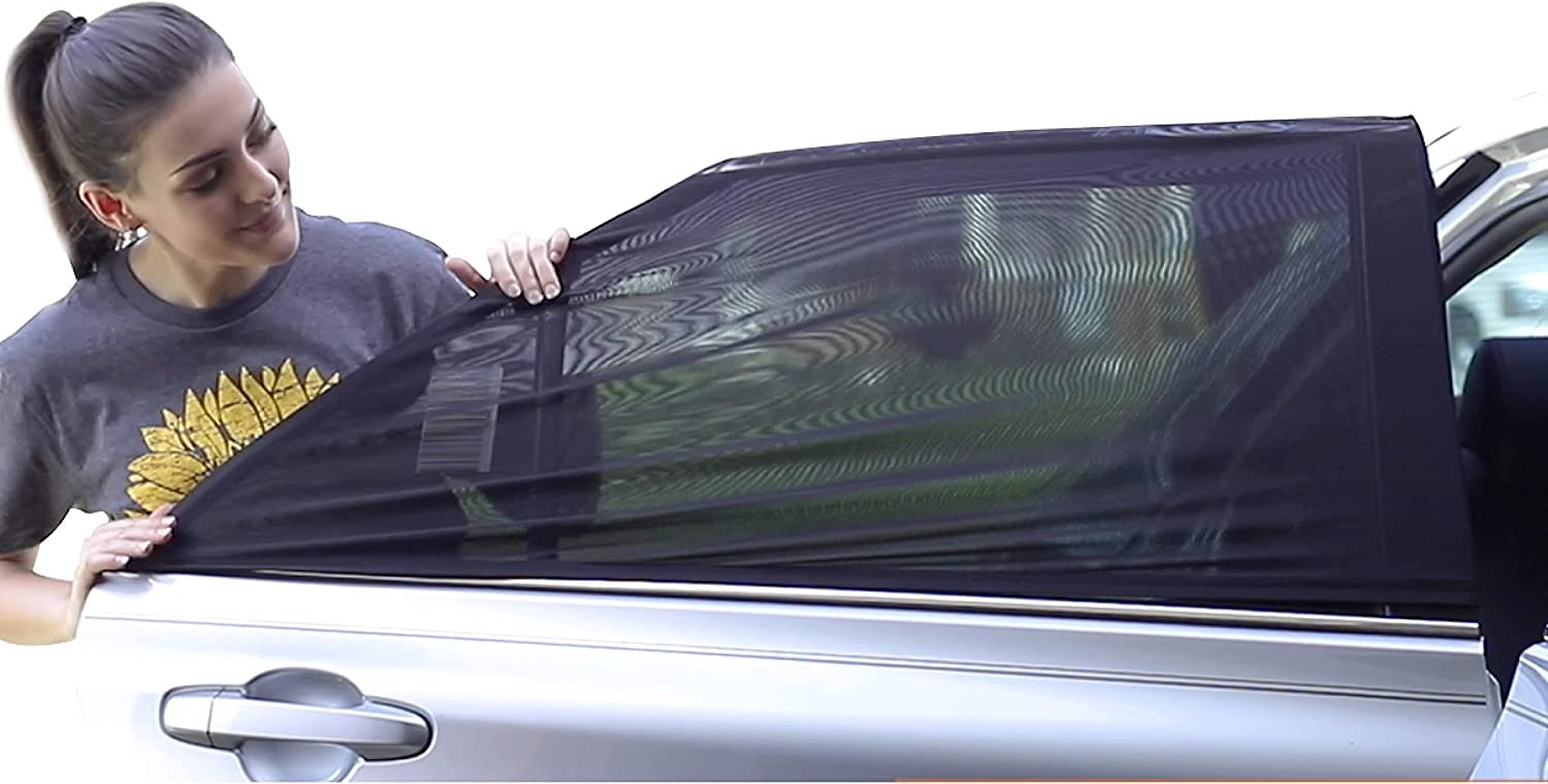 Side Window Shades for Cars | EcoNour 2 Pack Car Sun Shades 38