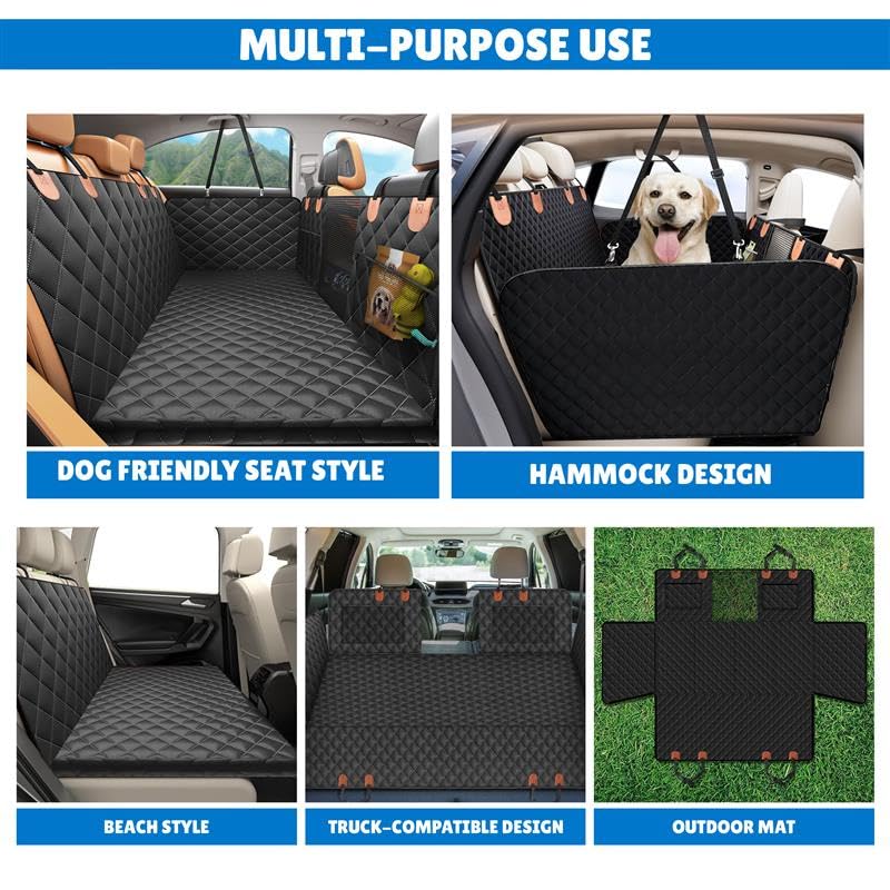 Waterproof Back Seat Extender for Dogs and Car Seat Protection