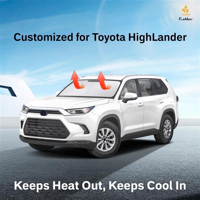 Foldable Toyota Highlander Windshield Sunshade custom fit for SUV