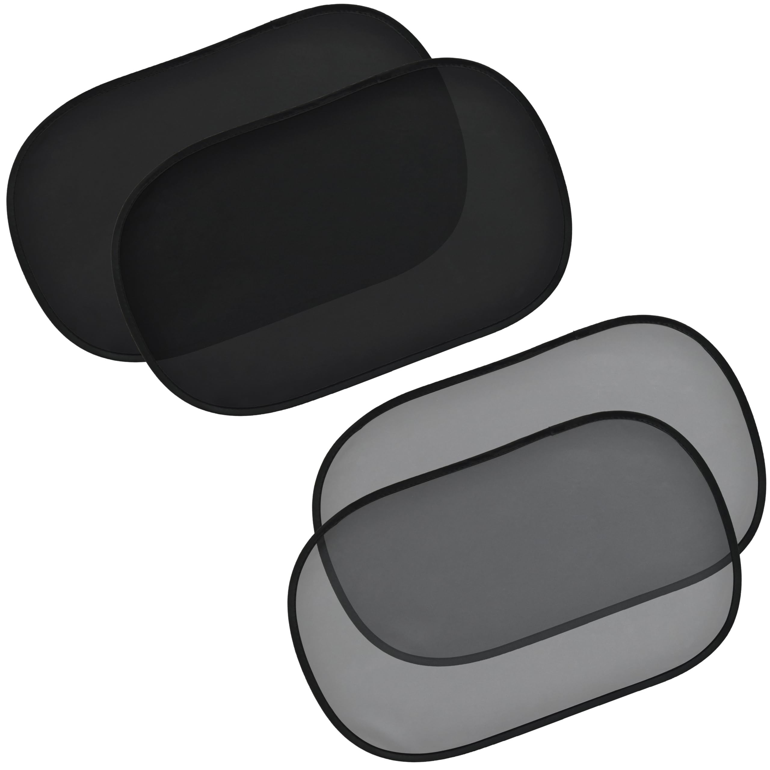 X AUTOHAUX Car Side Window Sun Shade - 1 Pair Black Breathable Mesh Covers, 47x20 Inches, UV Protection