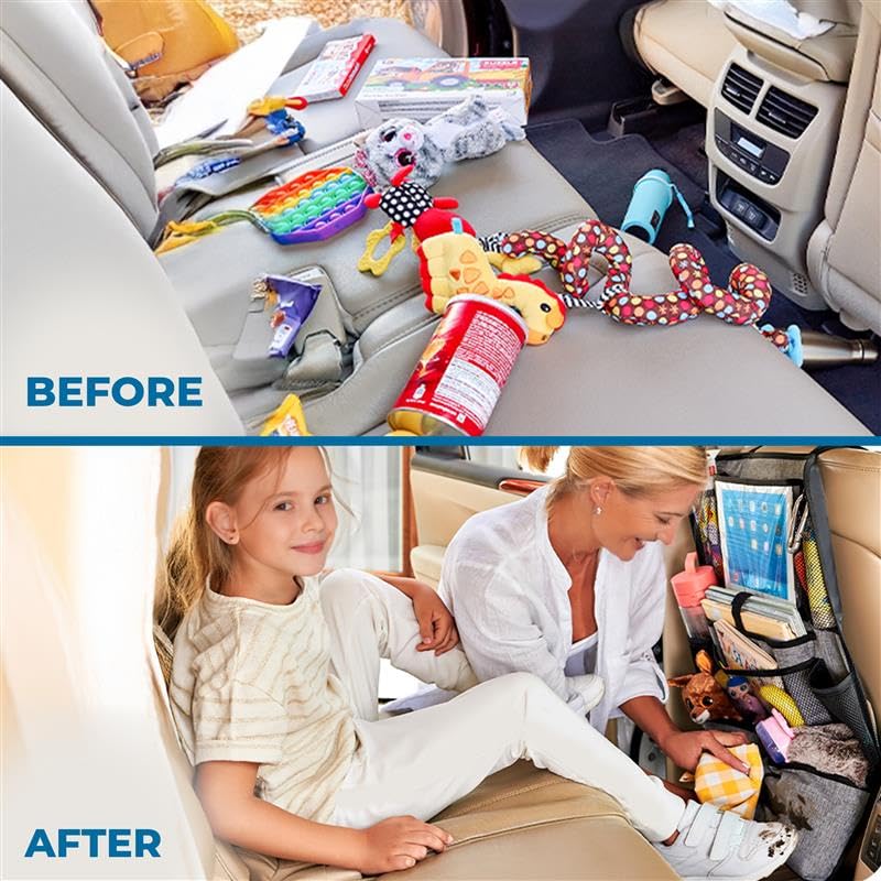Large Back Seat Protector (2-Pack) for Kids Feet – Keeps vehicle seats clean and scratch-free.
