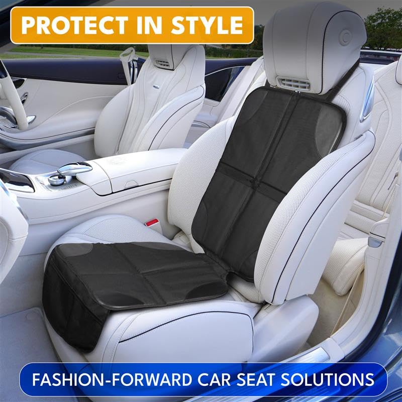 Child Car Seat Protector with Non-Slip Backing and Thick Padding