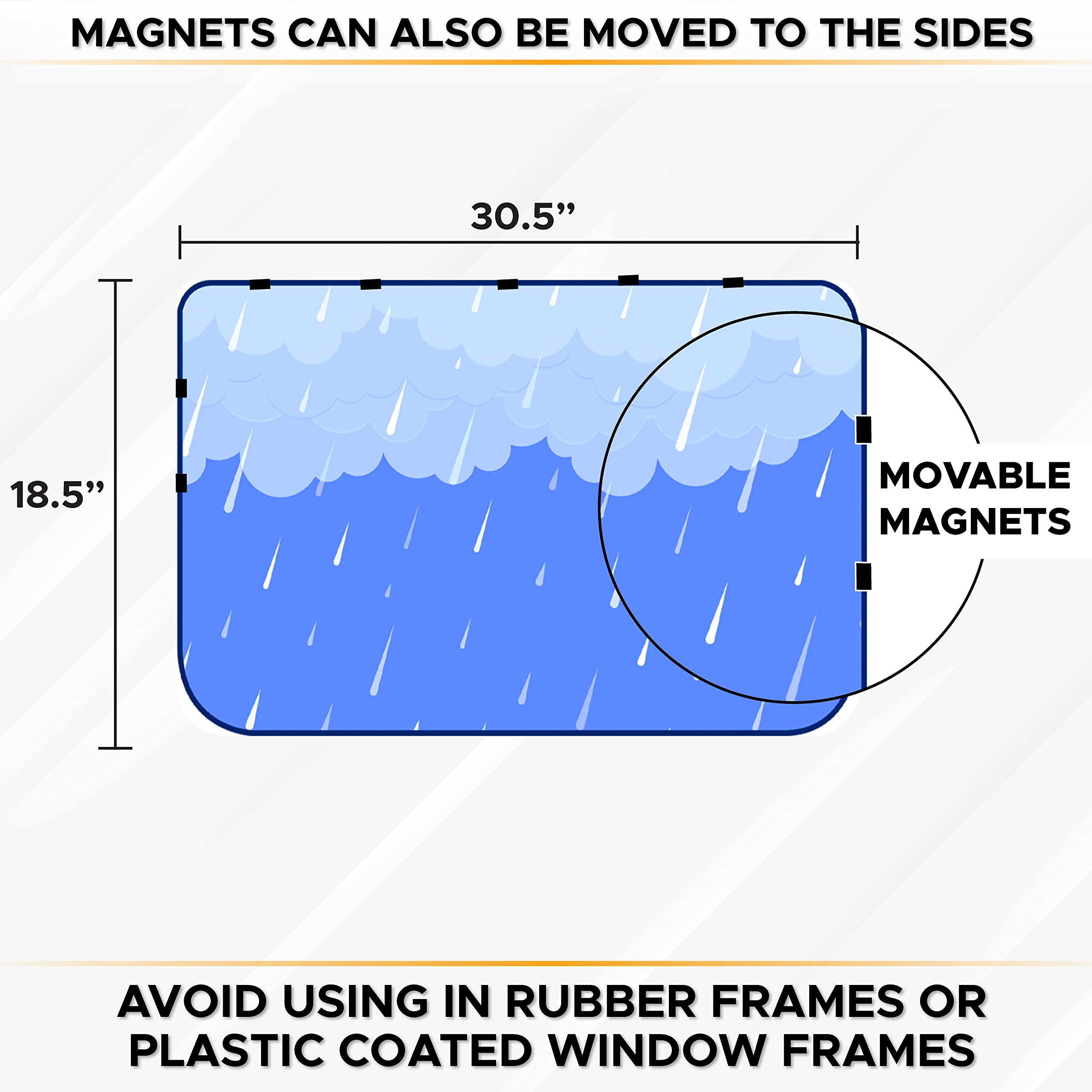 Magnetic Side Window Sunshade for Car Interior Privacy & Cooling
