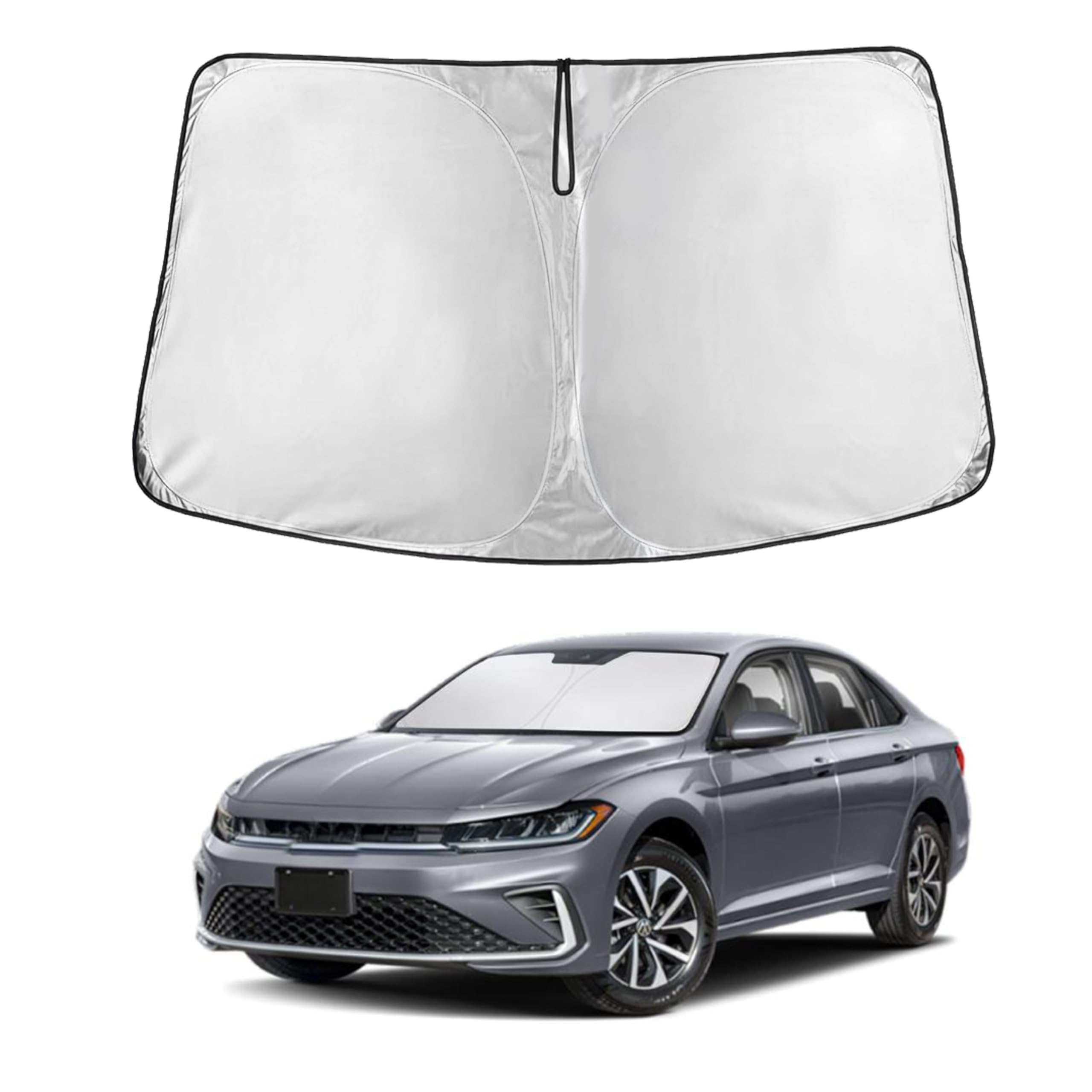 Volkswagen Jetta Windshield Sunshade 2019–2025 blocks UV rays and heat