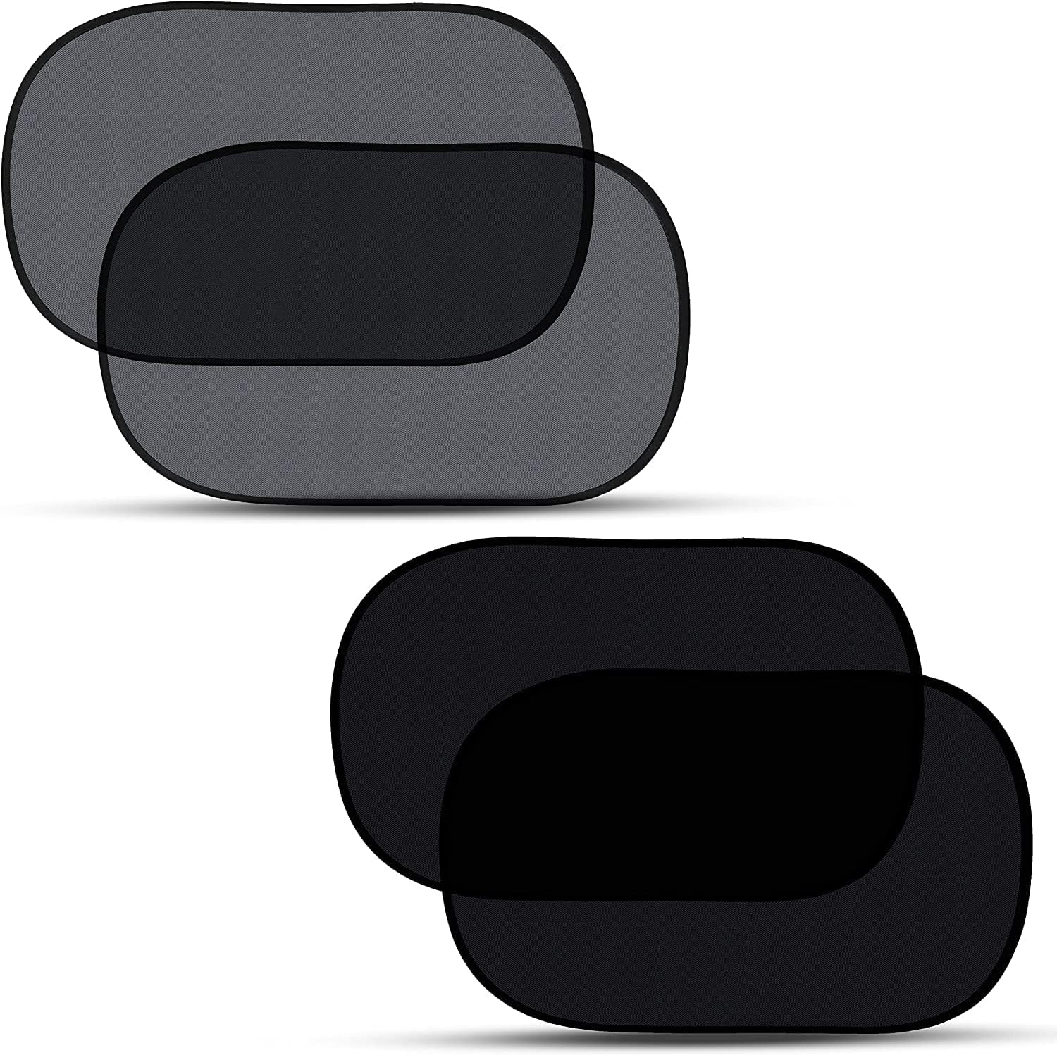 EcoNour Car Side Window Shades for Baby | XL - 4 Pack Car Side Window Sunshade for Kids | Automotive Sun Protection Baby from UV and Sun Glare | Car Baby Accessories (25