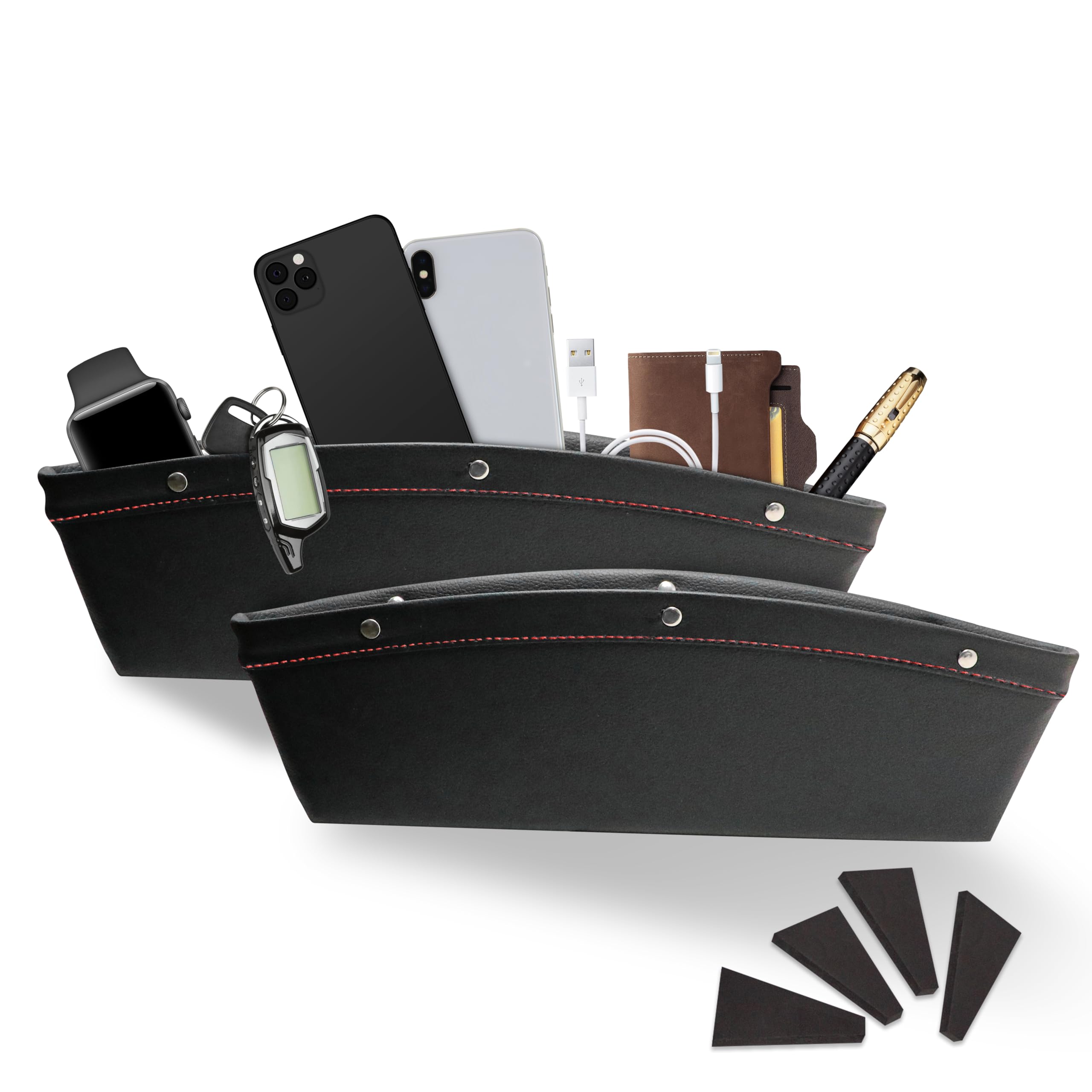 EcoNour 2-in-1 Car Seat Gap Organizer with adjustable pockets