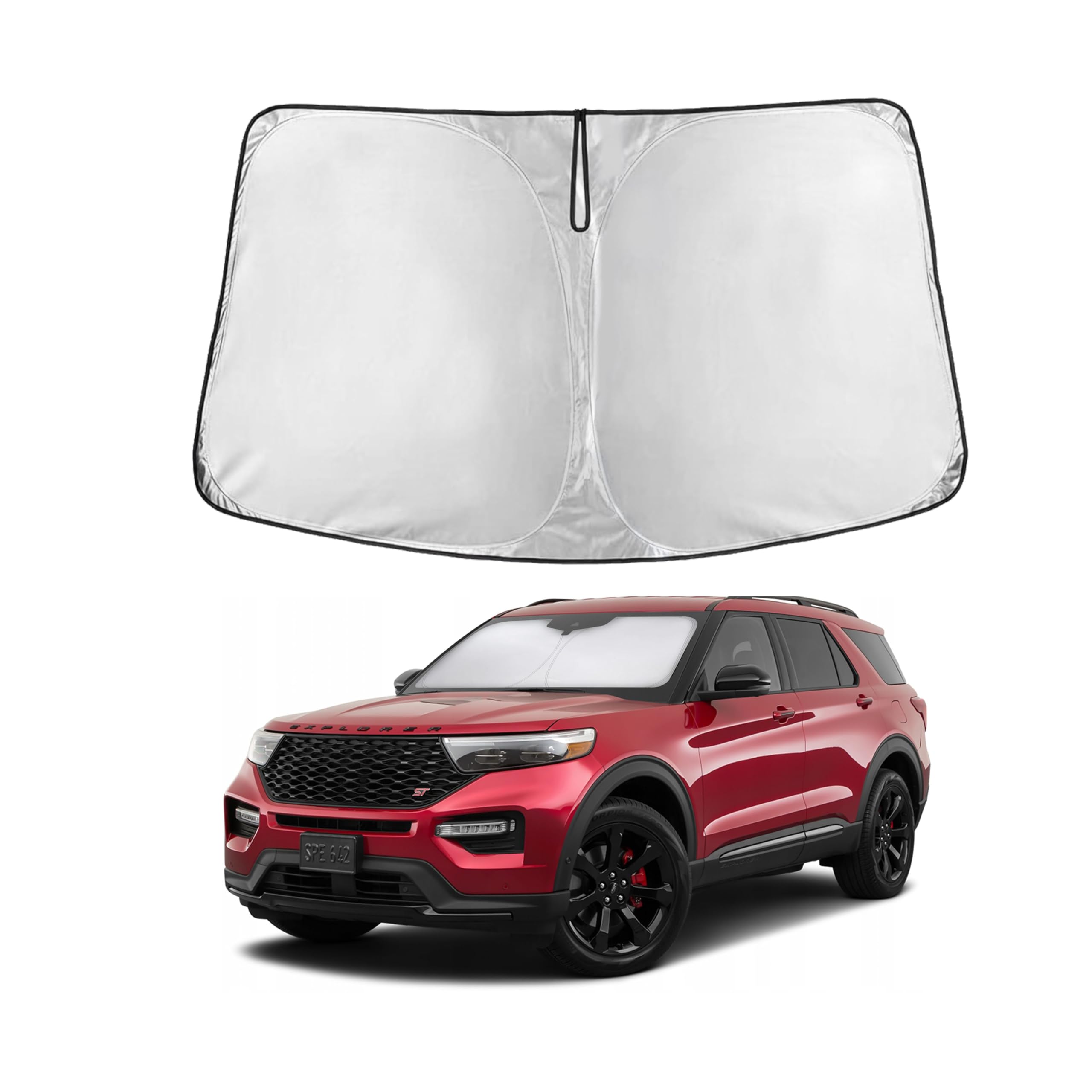 Ford Explorer Windshield Sunshade 2020–2025 blocks UV rays and heat