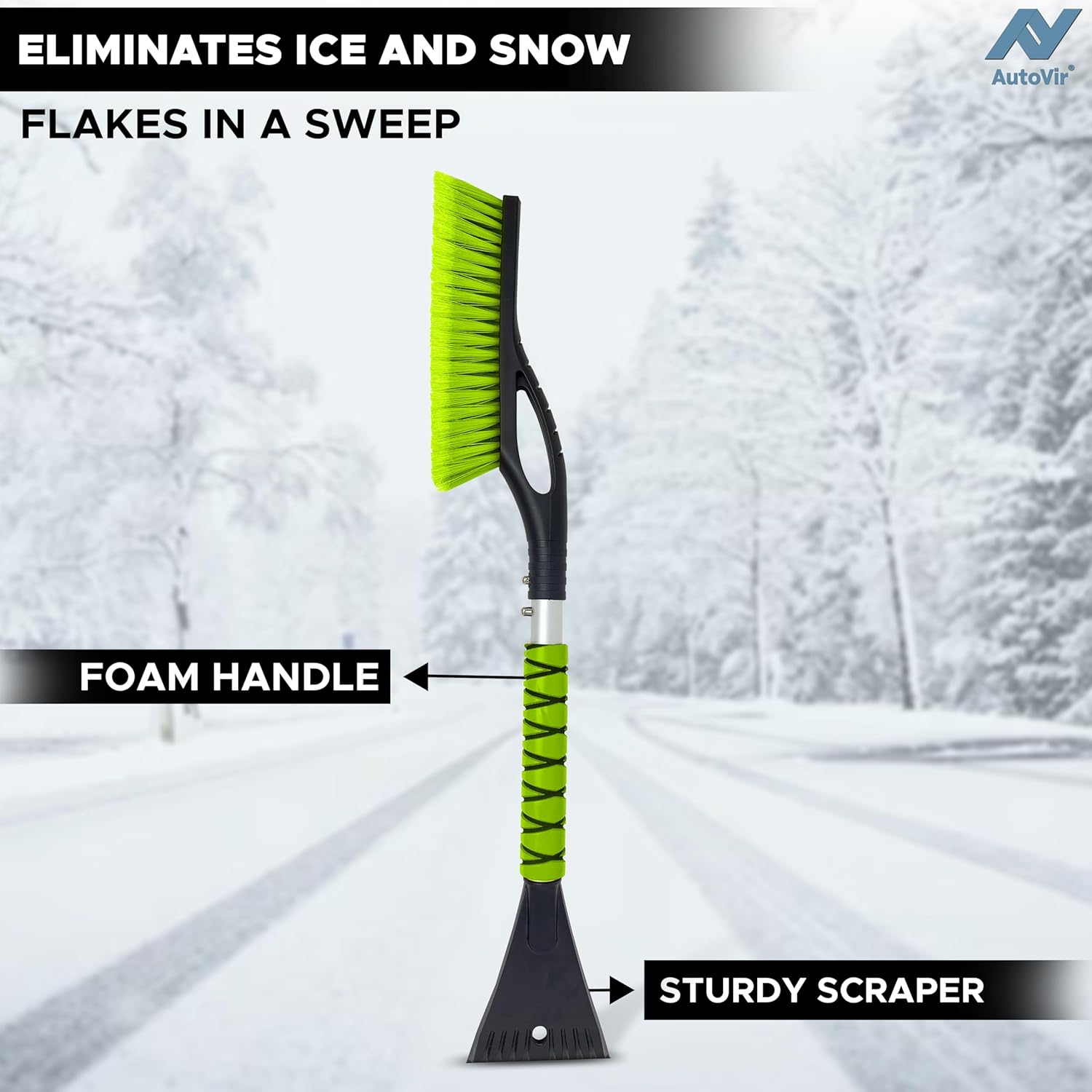 Compact Snow Brush & Ice Scraper for Car Windshield 27