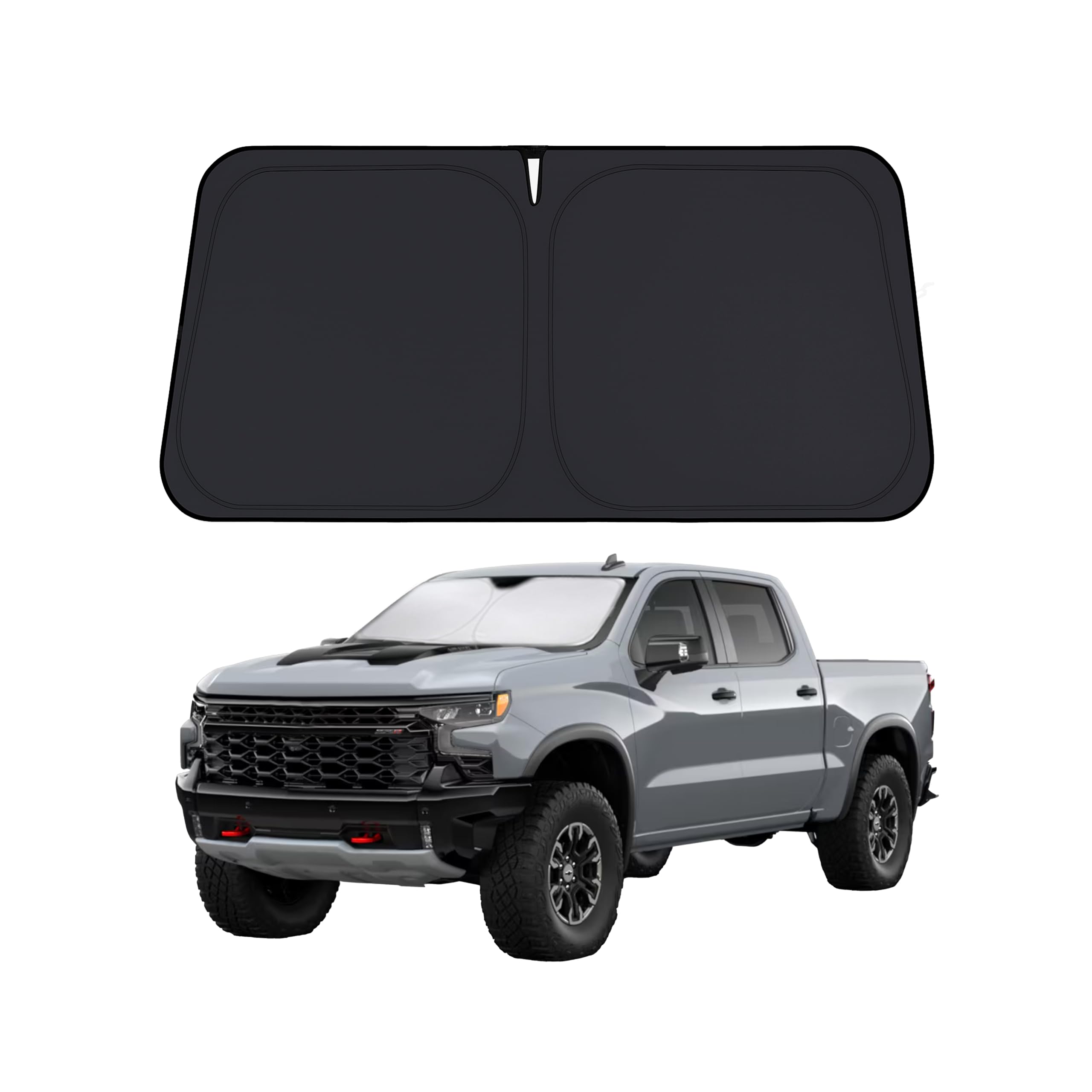 EcoNour Windshield Sunshade Compatible for Chevrolet Silverado 1500 2019-2024...