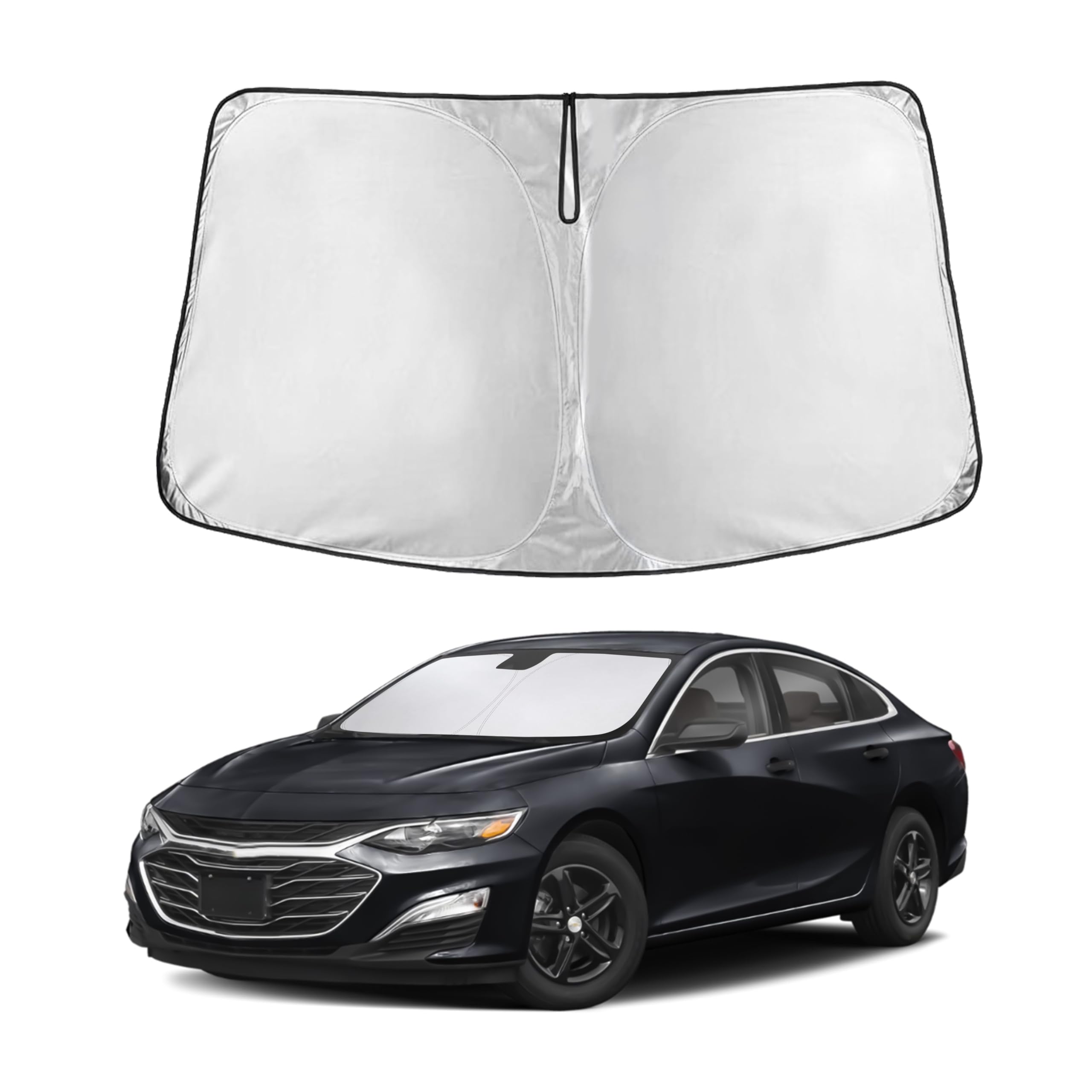 EcoNour Chevy Express Windshield Sunshade (1996–2025) – Foldable visor blocks UV rays & heat, protects car interior.