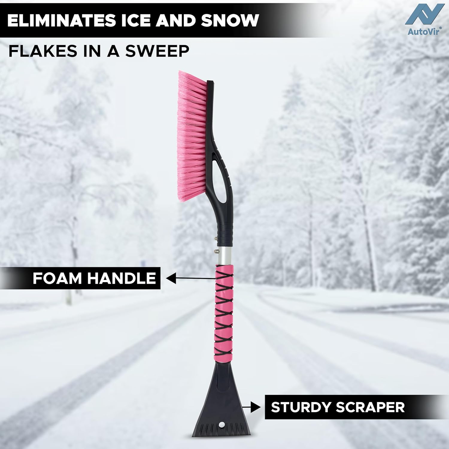 EcoNour Car Snow Brush & Ice Scraper for Windshield 27