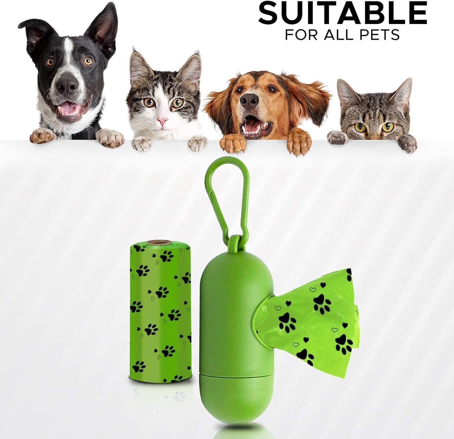 EcoNour Dog Poo Bags 540 Counts Biodegradable Poop Waste Bag with Odor-Masking Scent and Dispenser - 100% Leak Proof Convenient Dispensing, Durable & Generously Sized Dog Poop Bags for Pet Owners