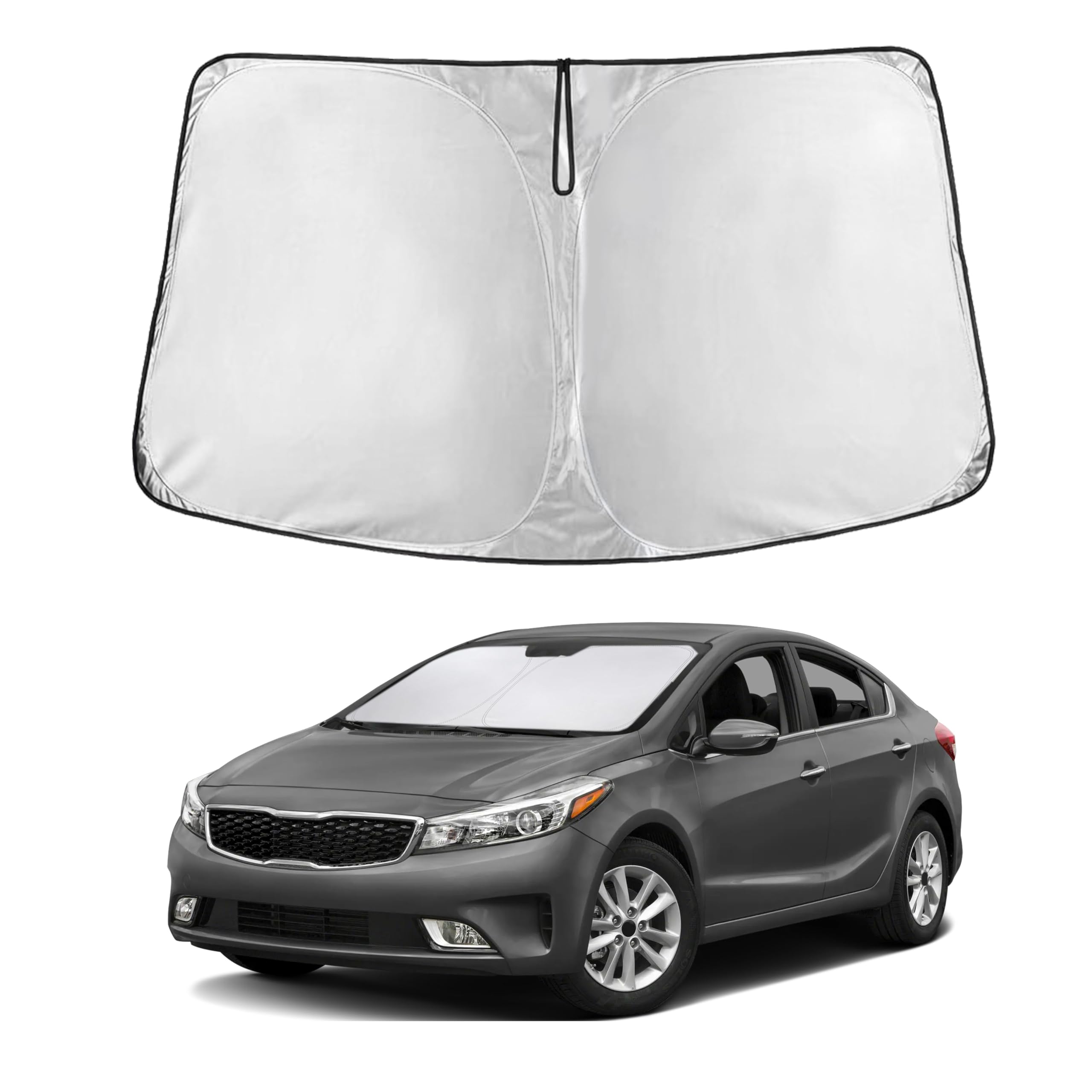 Kia Forte Windshield Sunshade 2019–2025 blocks UV rays and heat