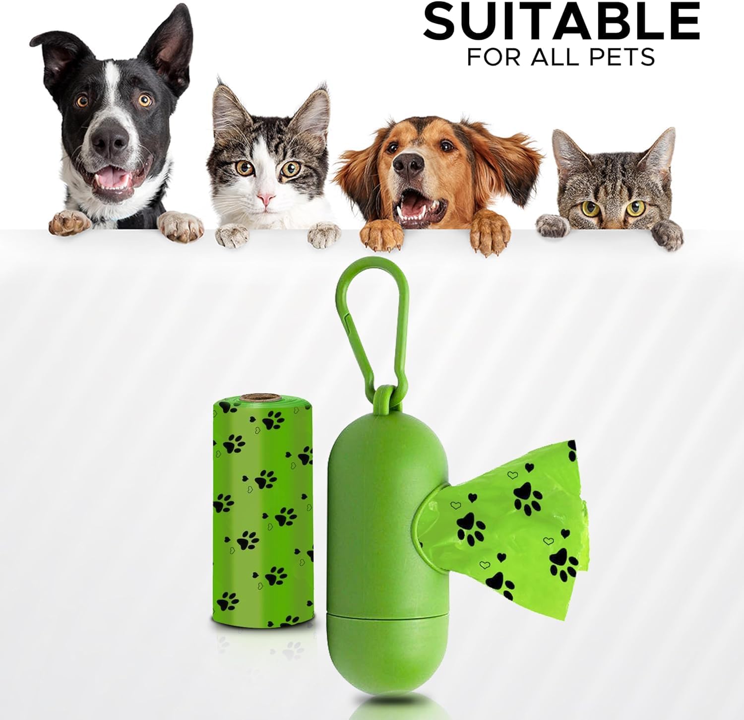 EcoNour Dog Poop Bags 540 Counts Biodegradable Poop Waste Bag with Odor-Masking Scent and Dispenser - 100% Leak Proof Convenient Dispensing, Durable & Generously Sized Dog Poop Bags for Pet Owners