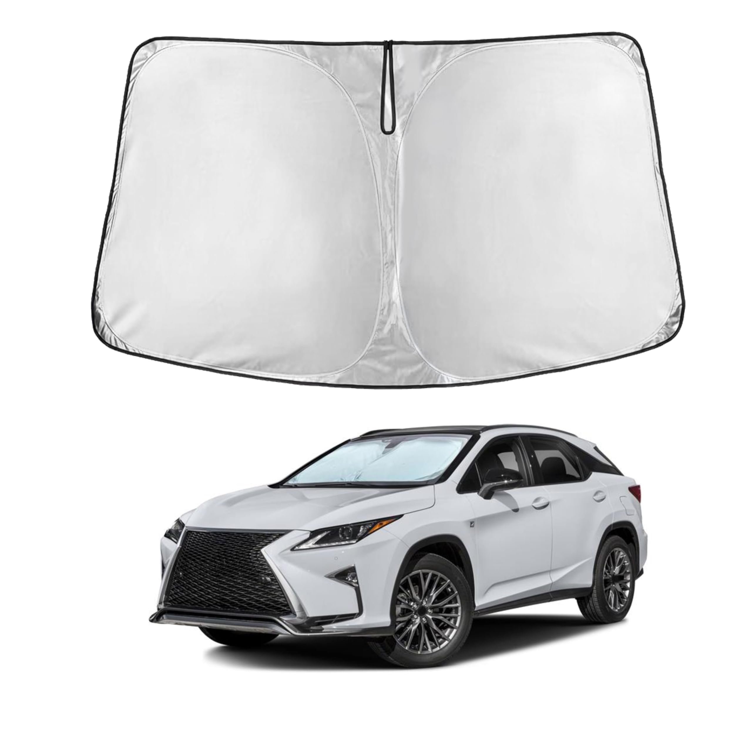 EcoNour Lexus RX Windshield Sunshade 2023–2025 blocks UV rays and heat.