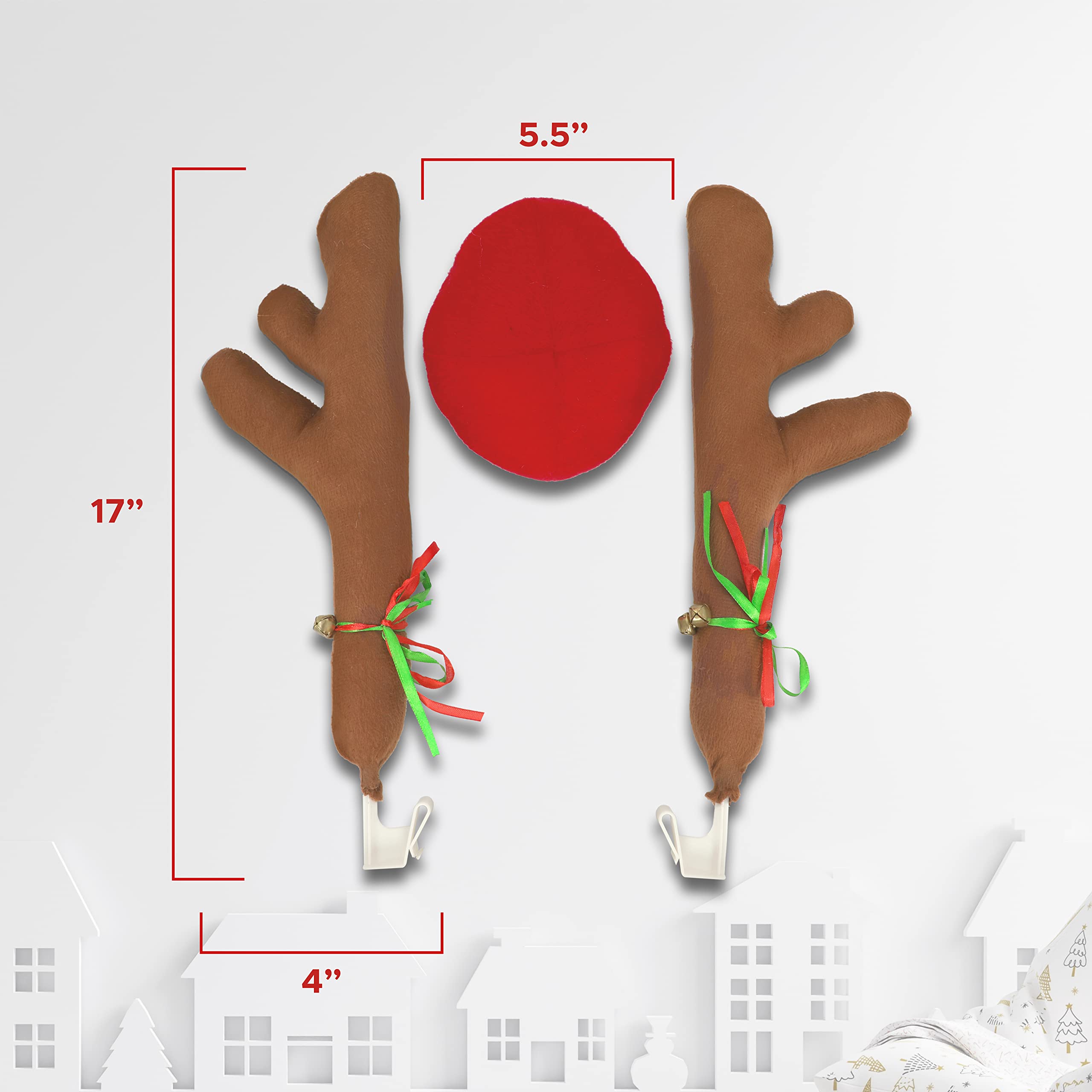 EcoNour festive car horns set for Christmas Car Reindeer Antlers
