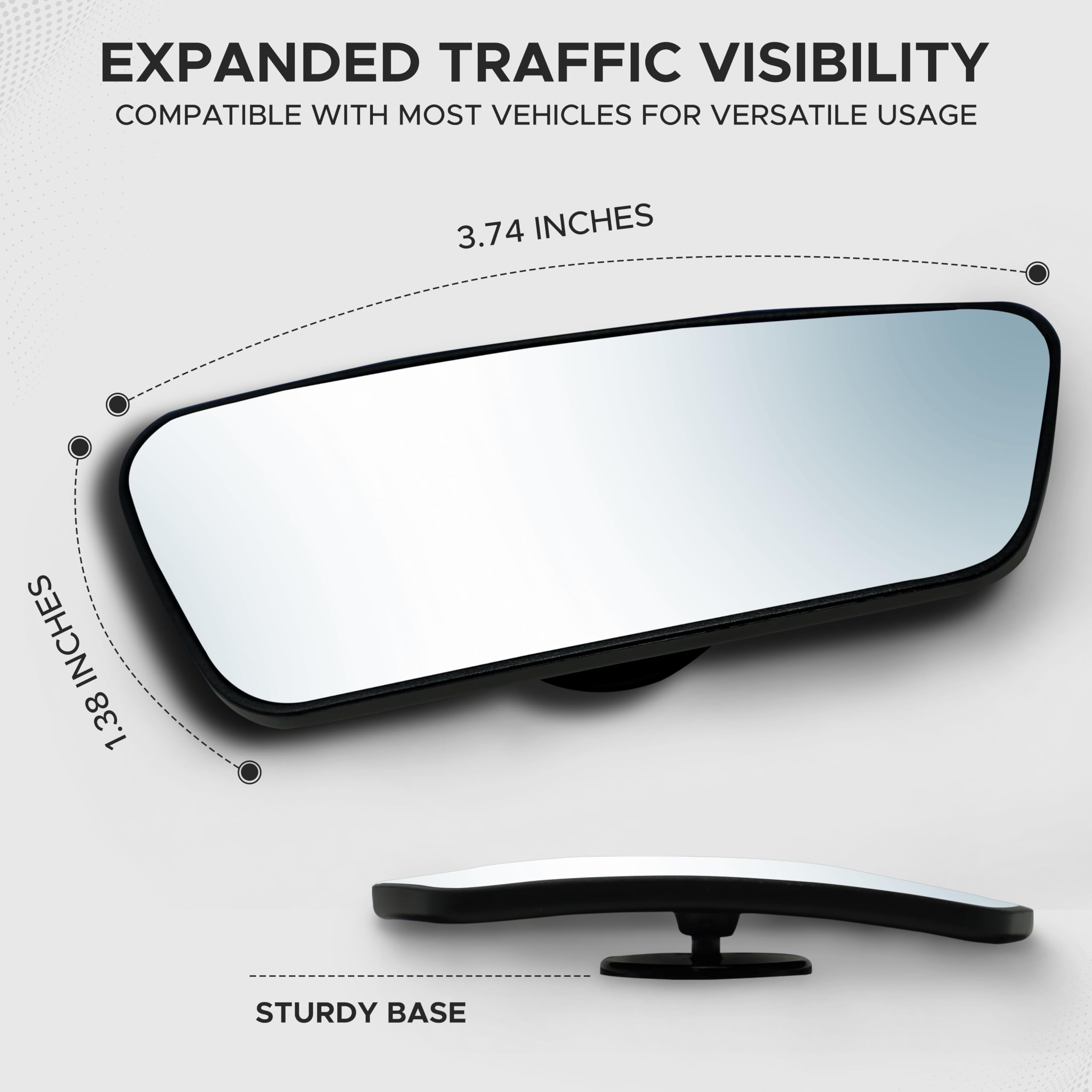 Car blind spot mirror 2 pack EcoNour HD convex side mirror for SUVs