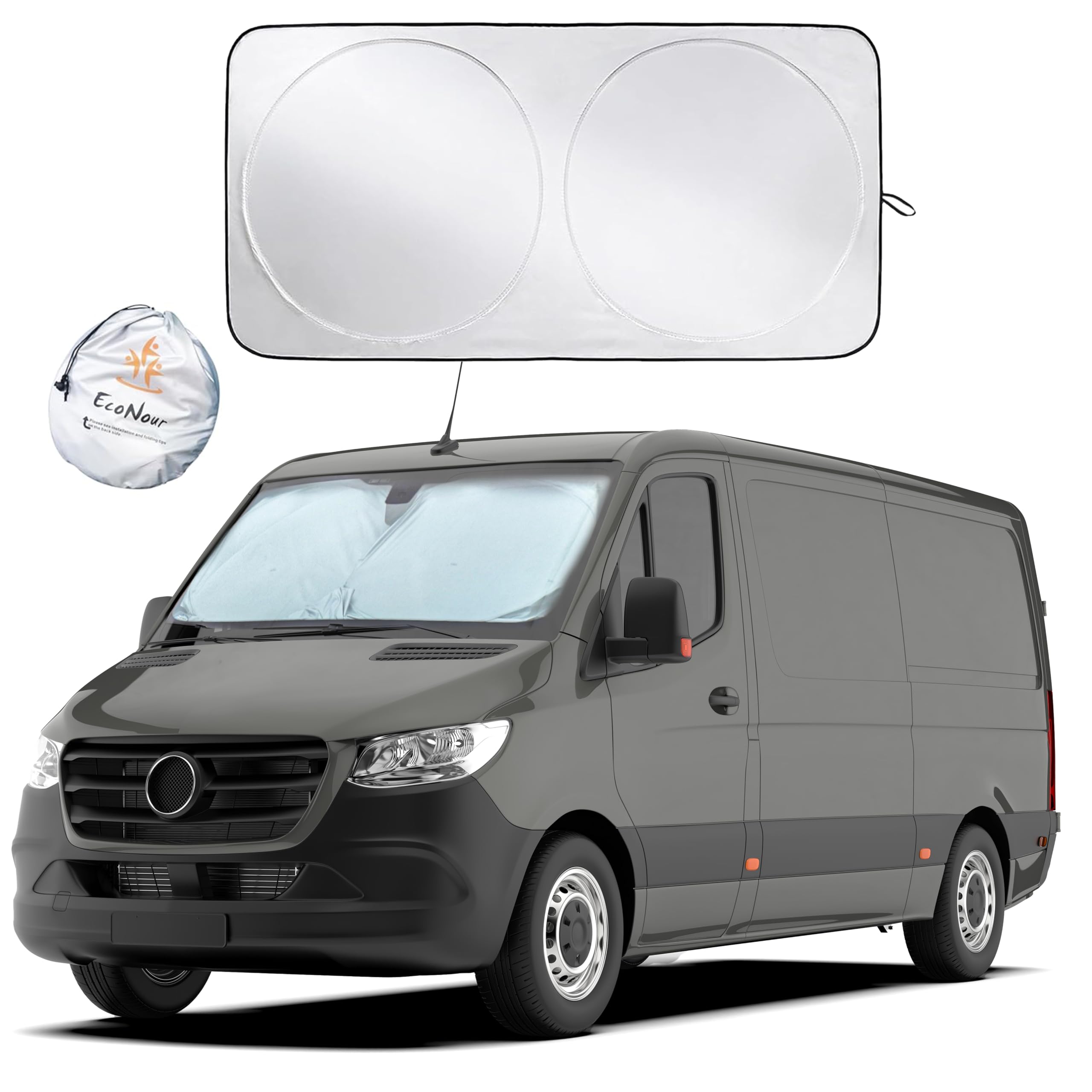 Foldable Sunshade for Car Windshield – EcoNour 75