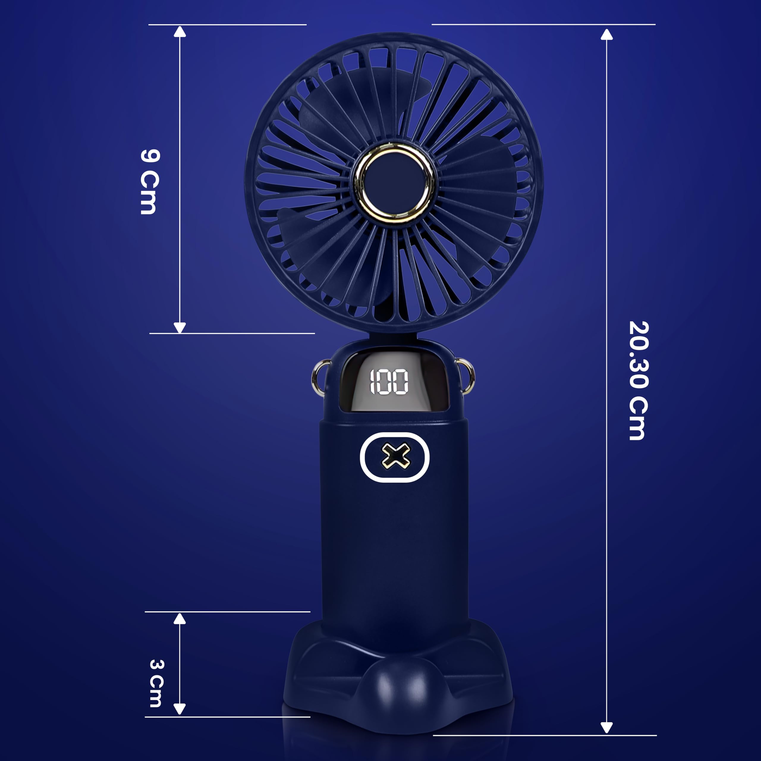 EcoNour Portable Handheld Fan | USB Rechargeable Mini Fan with 5 Speeds