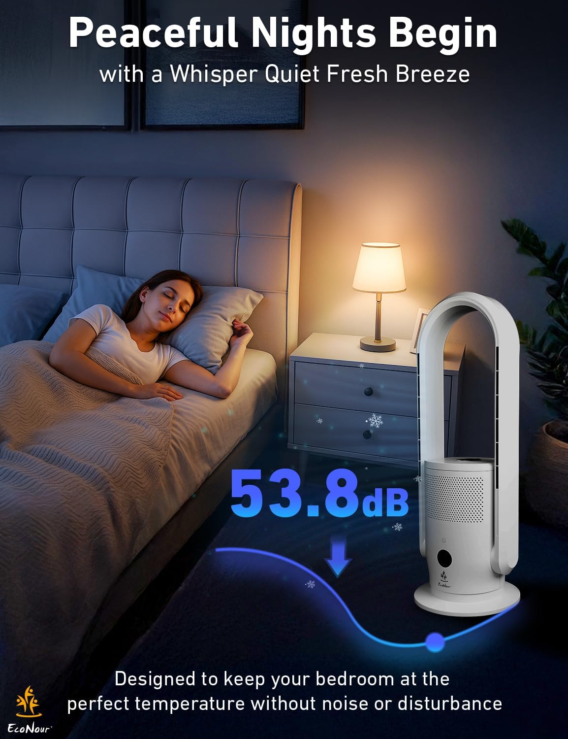 EcoNour Hot & Cool Tower Fan 28"