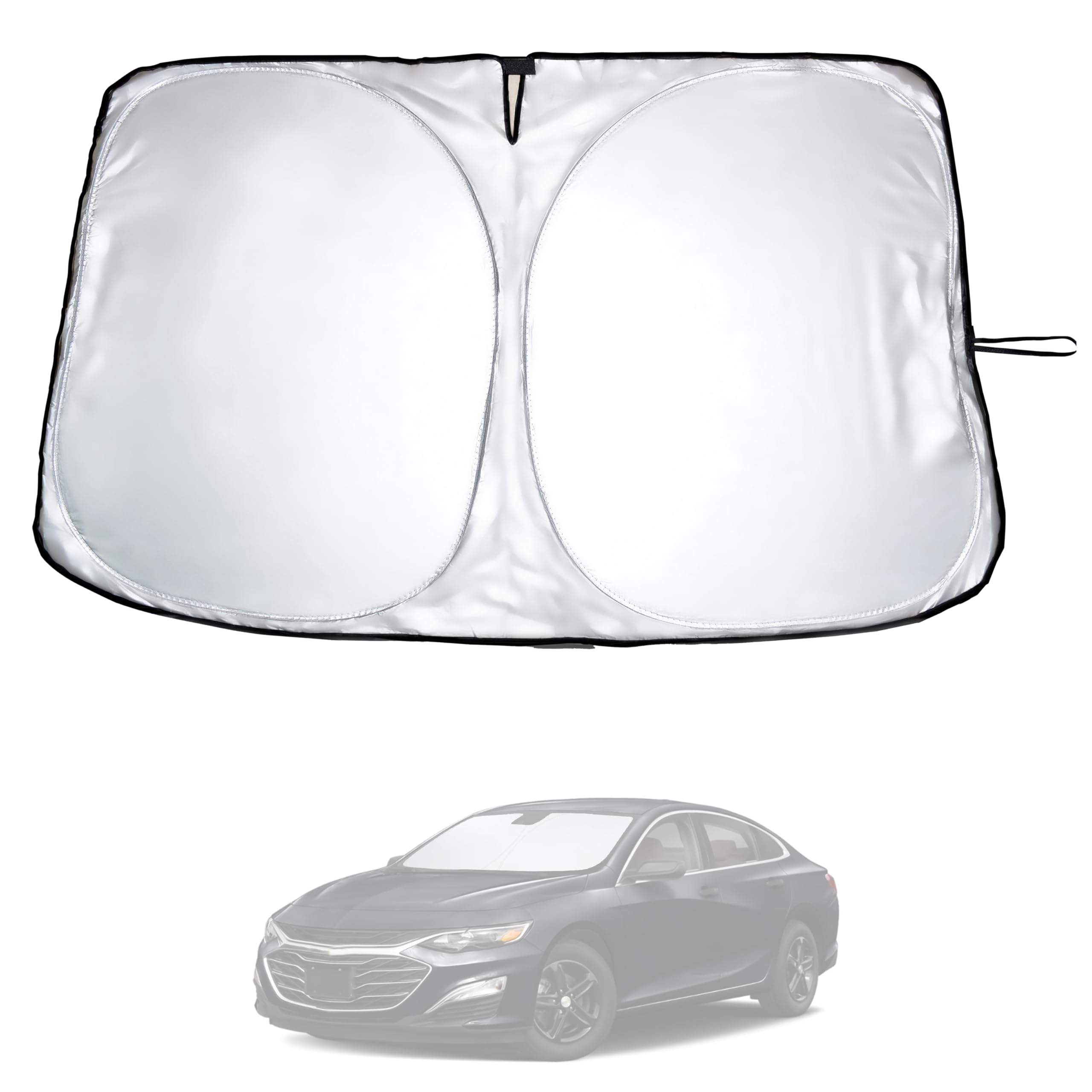 Chevy Malibu Windshield Sunshade (2016–2025) blocks UV rays and heat.