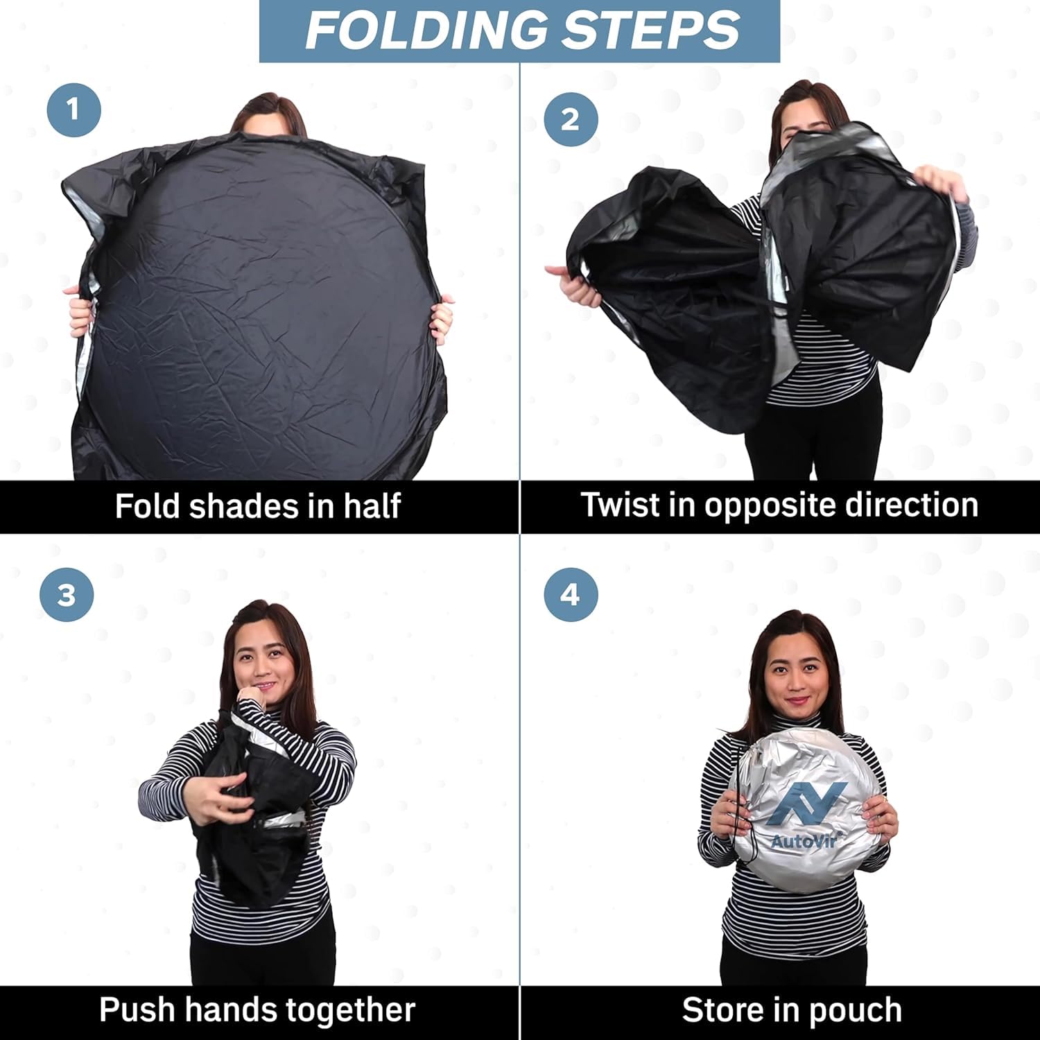 Foldable Windshield Sun Shade for Car – Front Window Sun Blocker with Reflective 240T Material