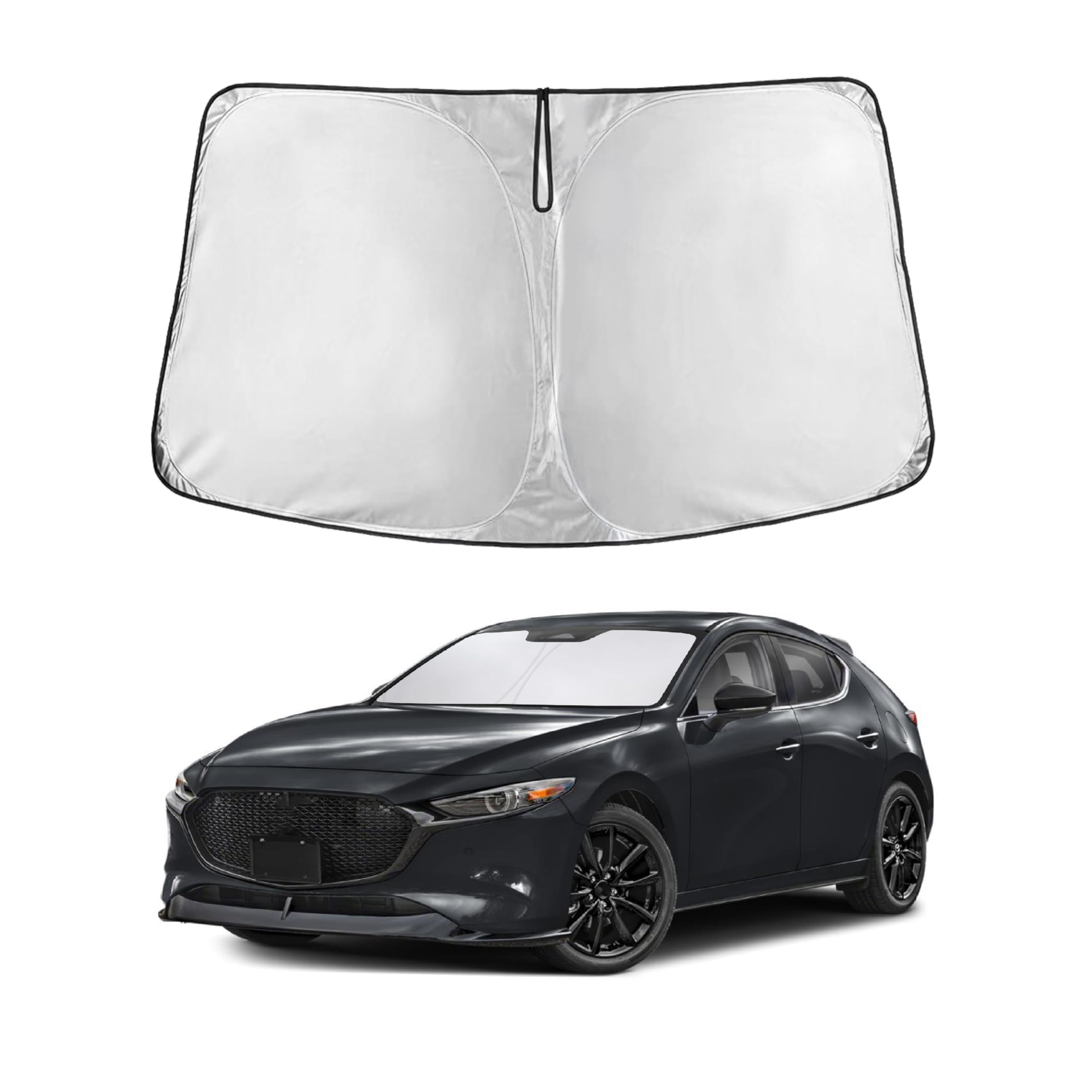 EcoNour Mazda 3 Windshield Sun Shade (2019–2025) blocks UV rays and heat