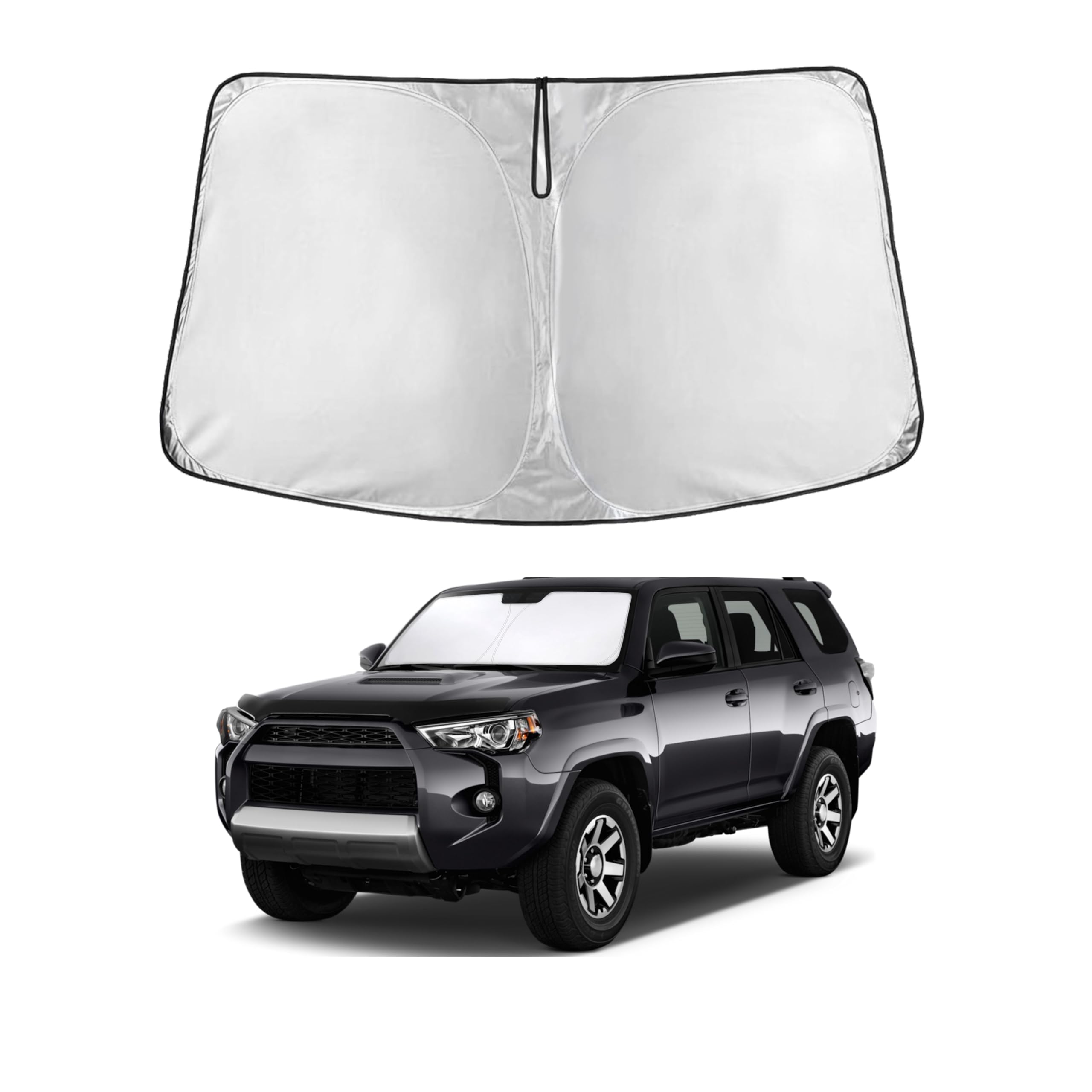 Toyota 4Runner windshield sun shade (2010–2025) by EcoNour blocks UV rays and heat