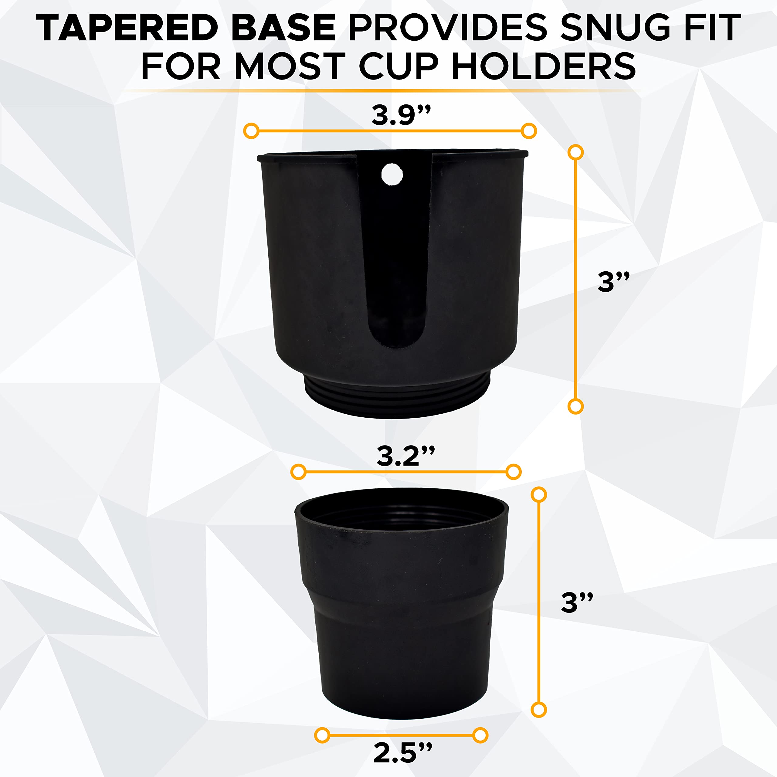 Adjustable EcoNour Car Cup Holder Expander, expandable base for large drinks and coffee mugs.