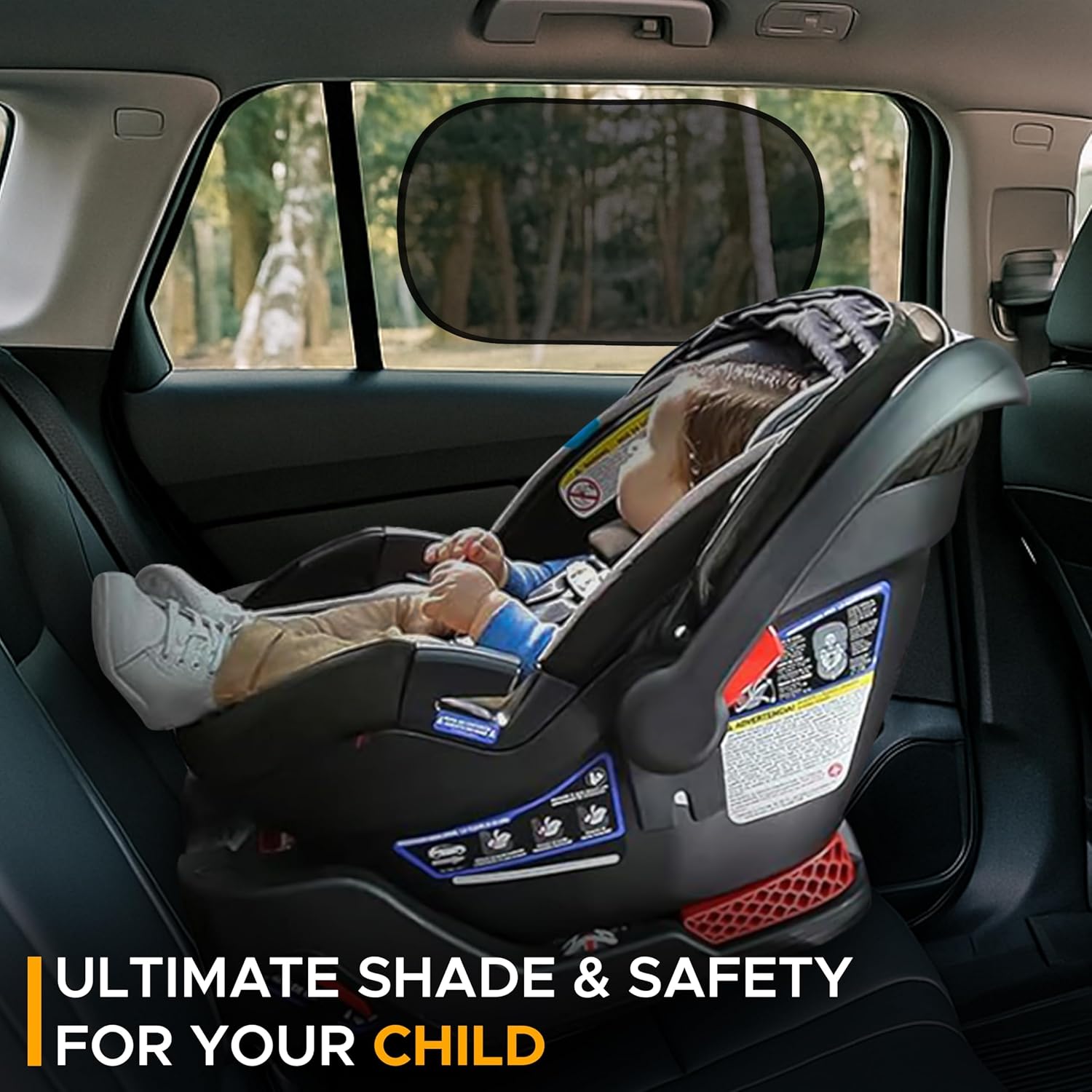 EcoNour Car Window Shades for Baby (4 Pack) - 20