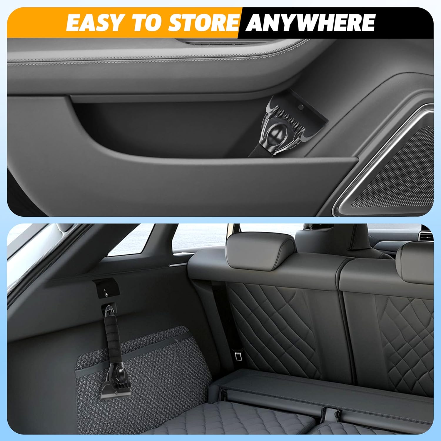 Ice Scraper for Car Windshield, EcoNour foam handle design for secure winter use.