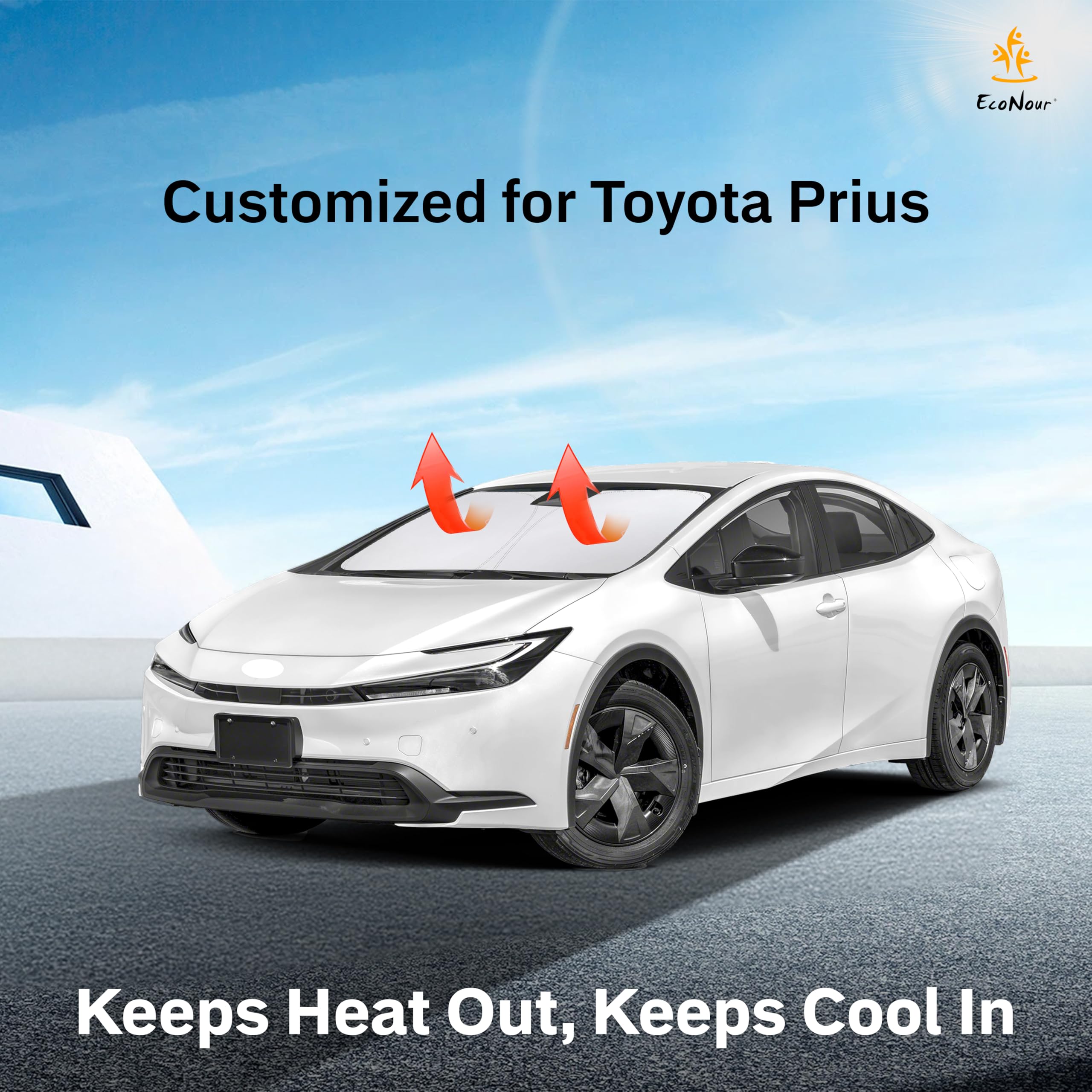 Windshield Sun Shade for Toyota Prius Blocks UV Rays