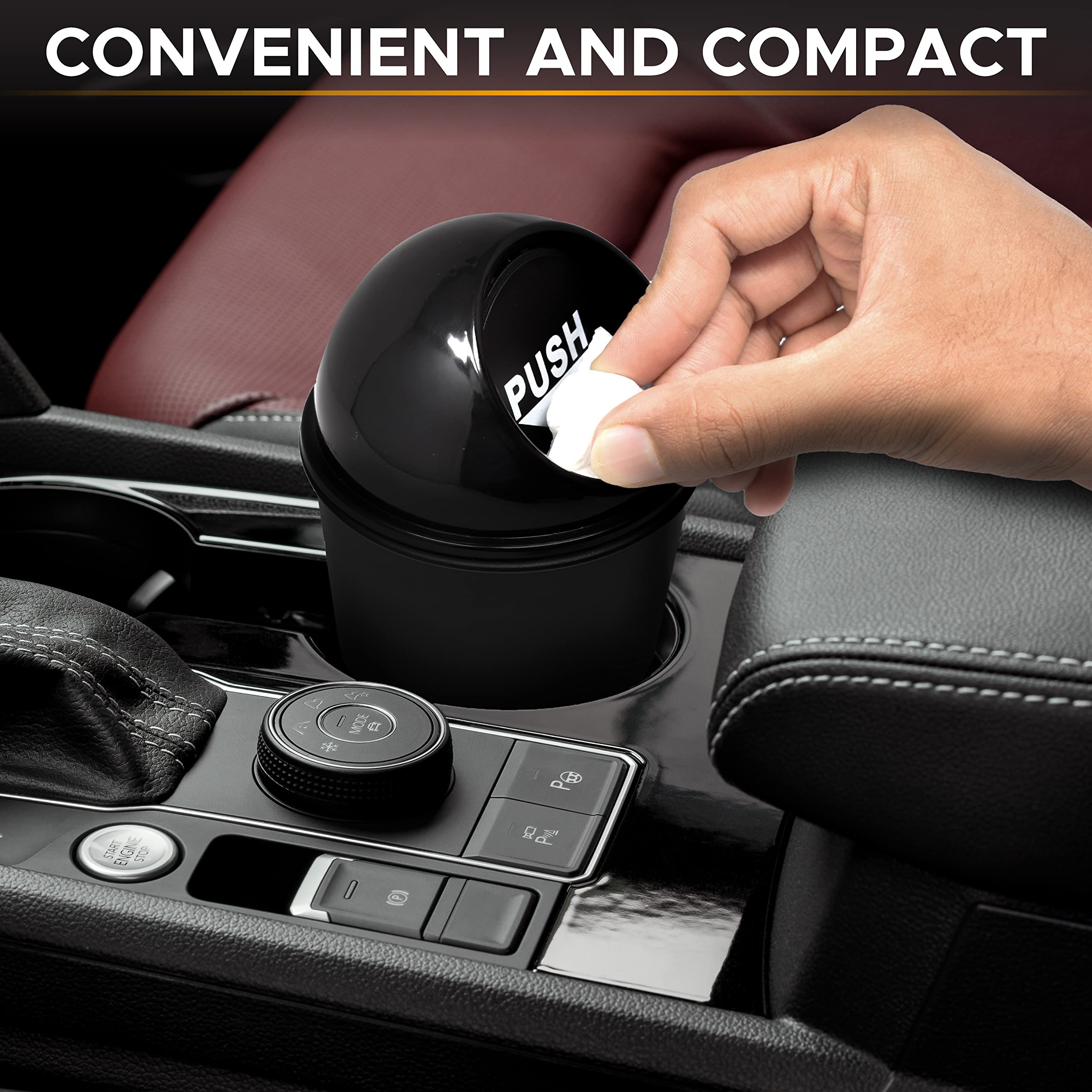 Small Car Trash Can fits cup holders perfectly