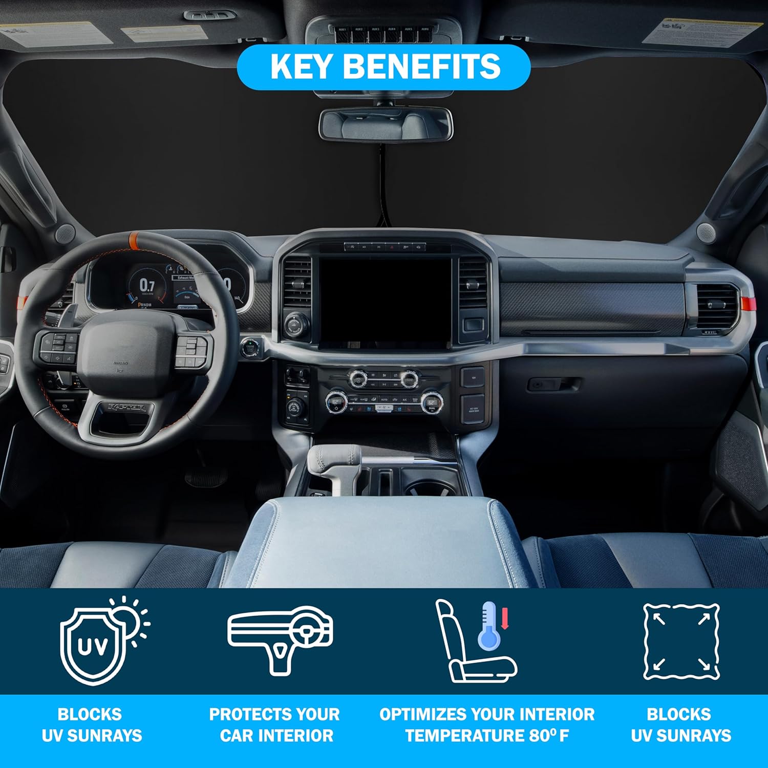 Autovir Square Sunshade Large